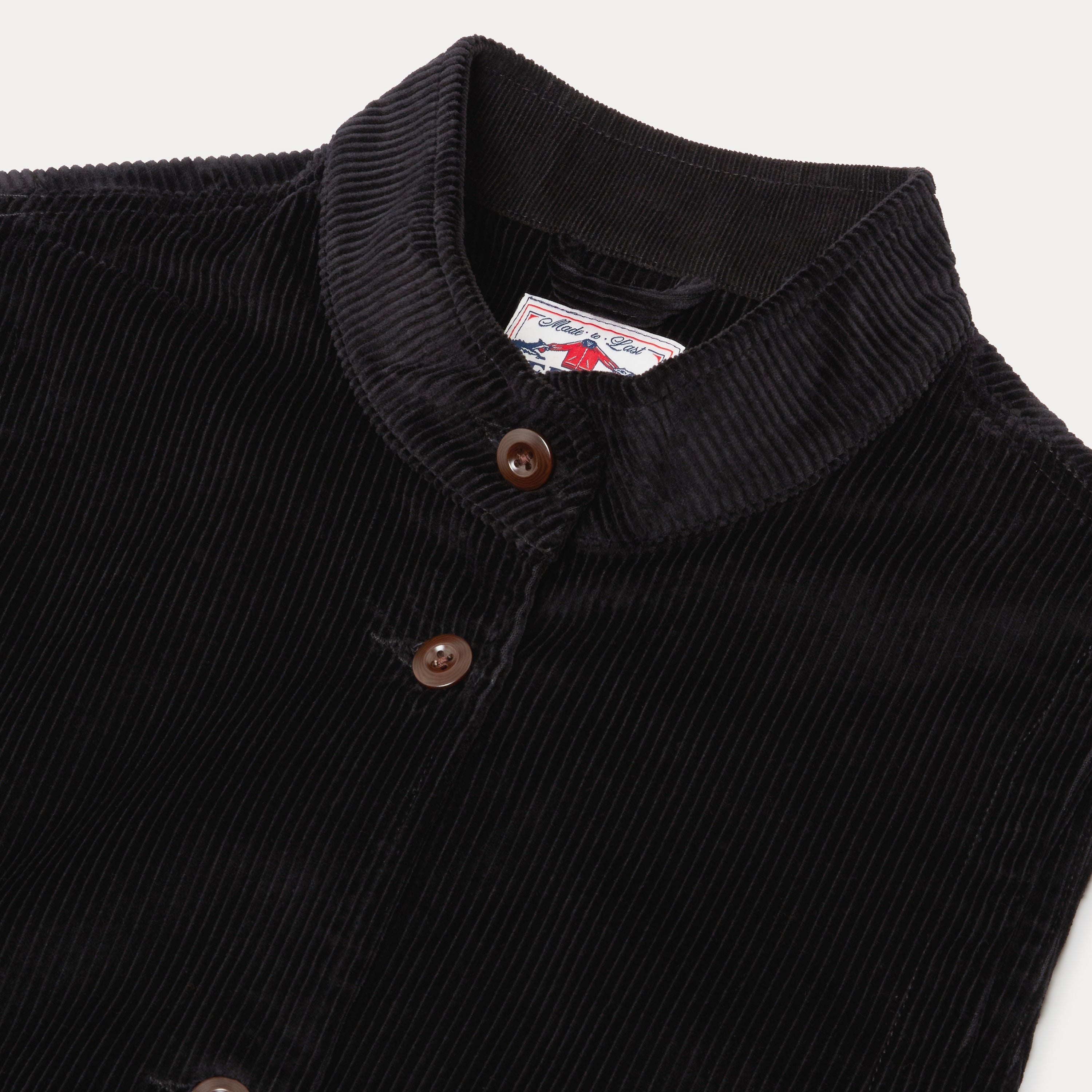 Fera Corduroy Wandle Vest - Black