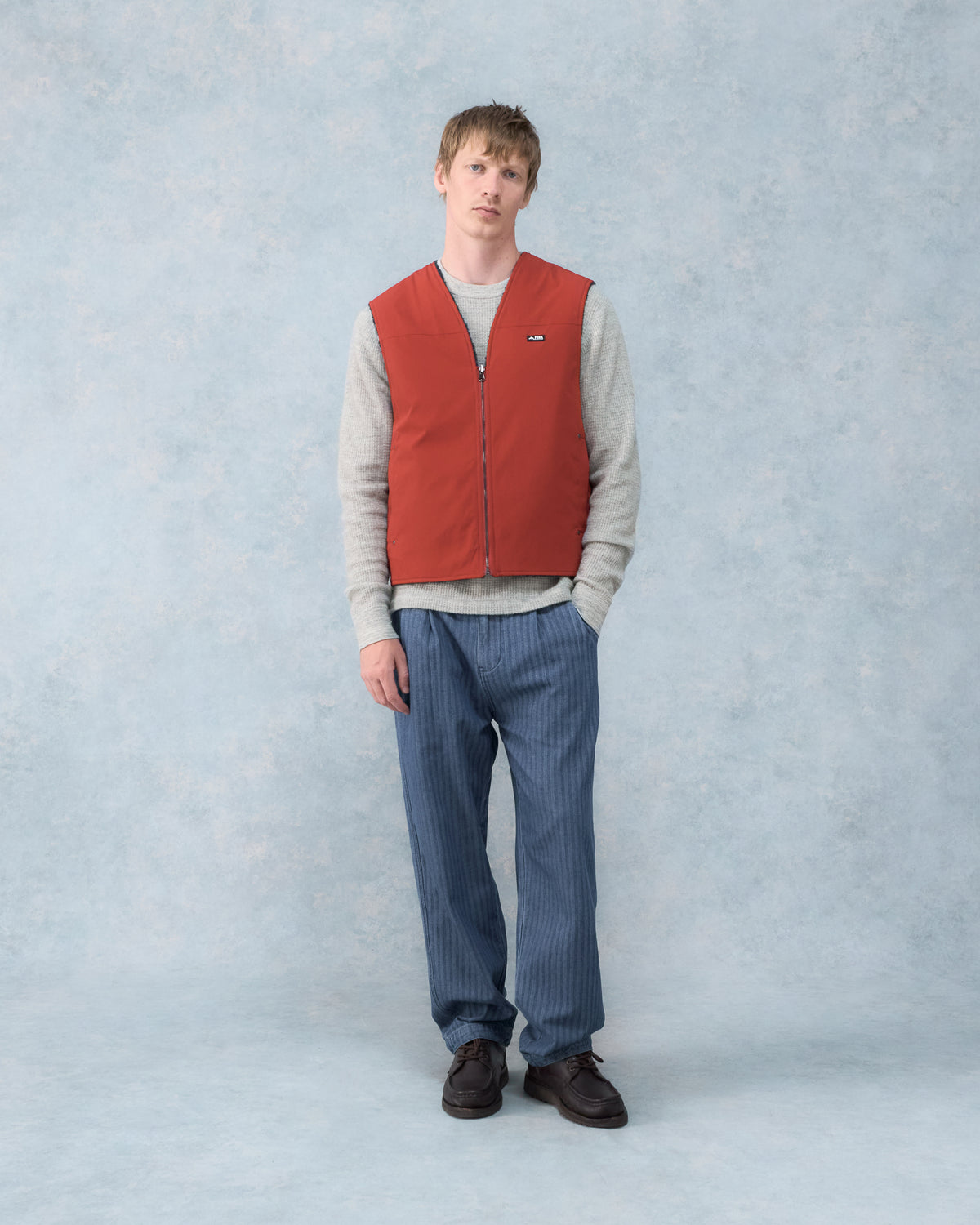 Reversible Sherpa Gilet - Red
