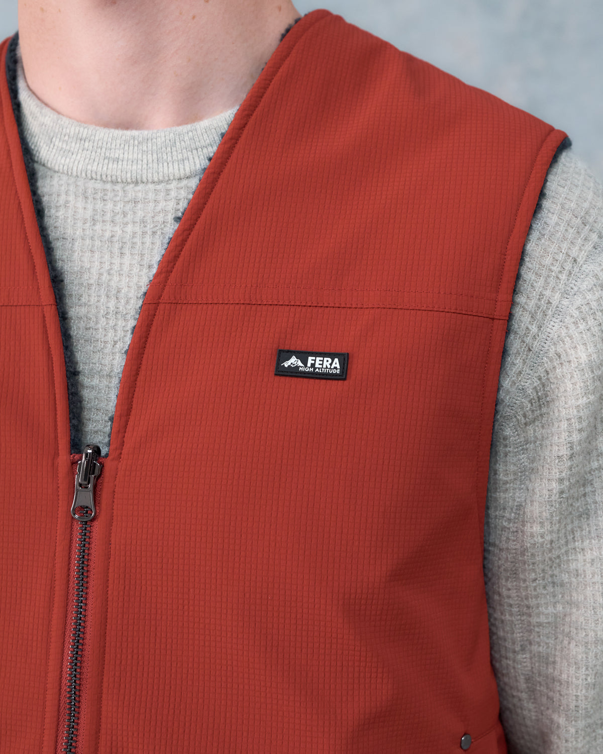 Reversible Sherpa Gilet - Red