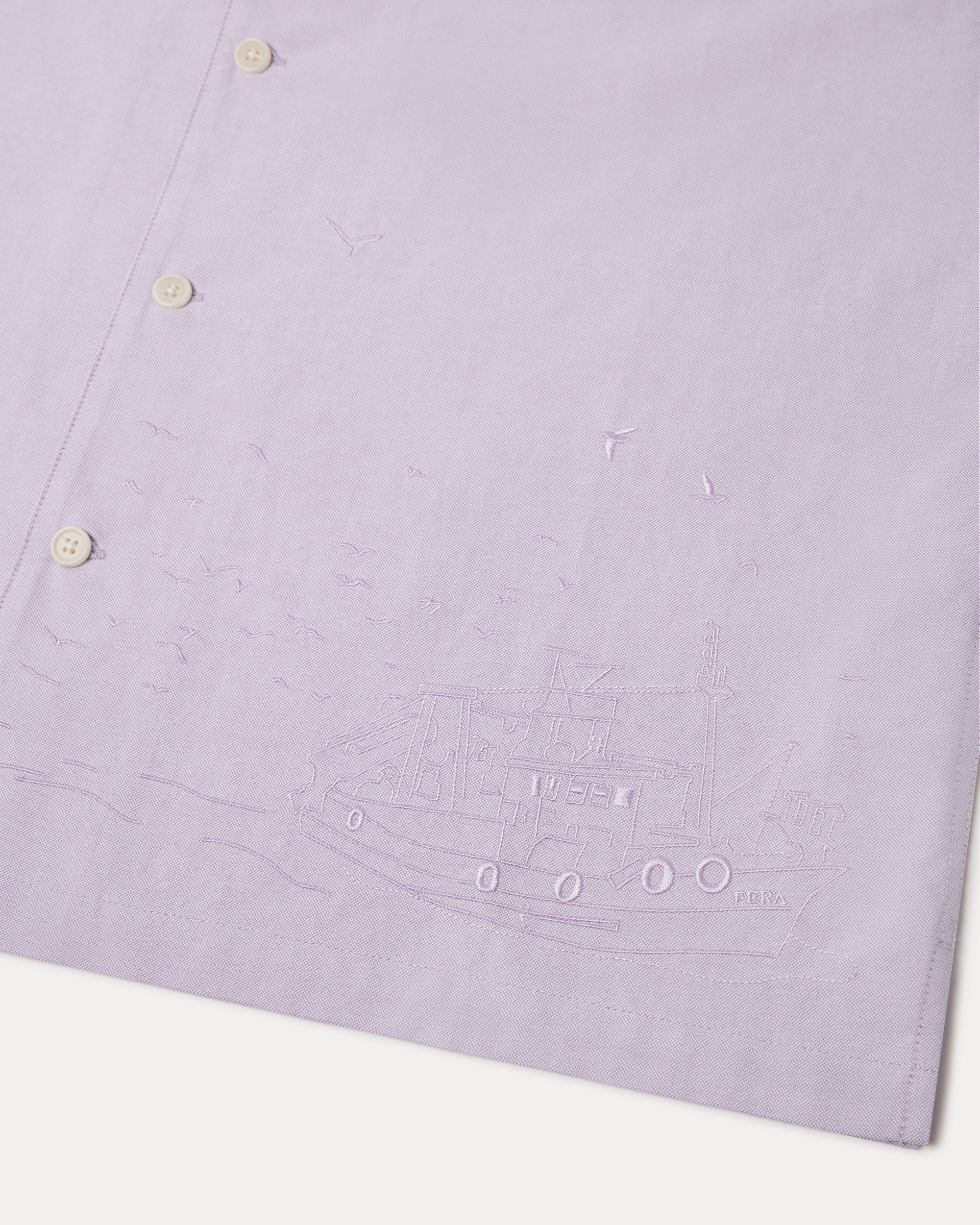 Embroidered Dune Shirt - Purple