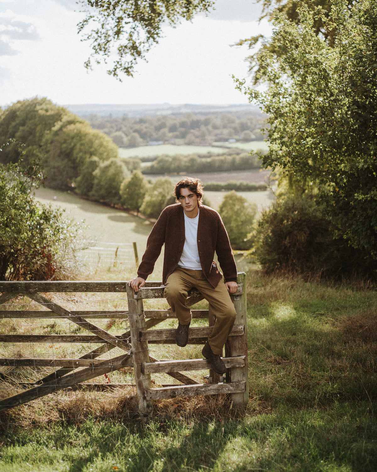 Brigade Cardigan - Brown Marl
