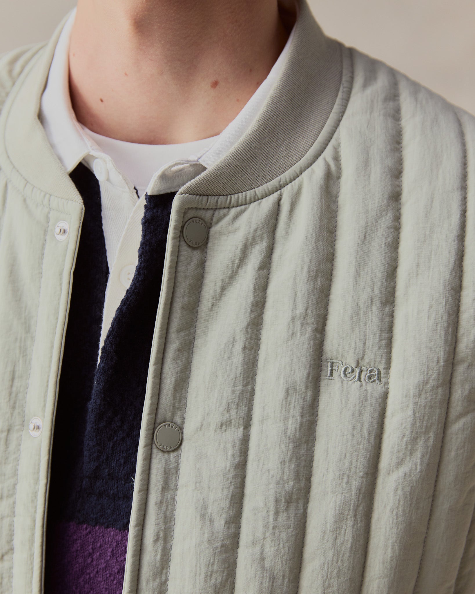 Quilted Gilet - Stone