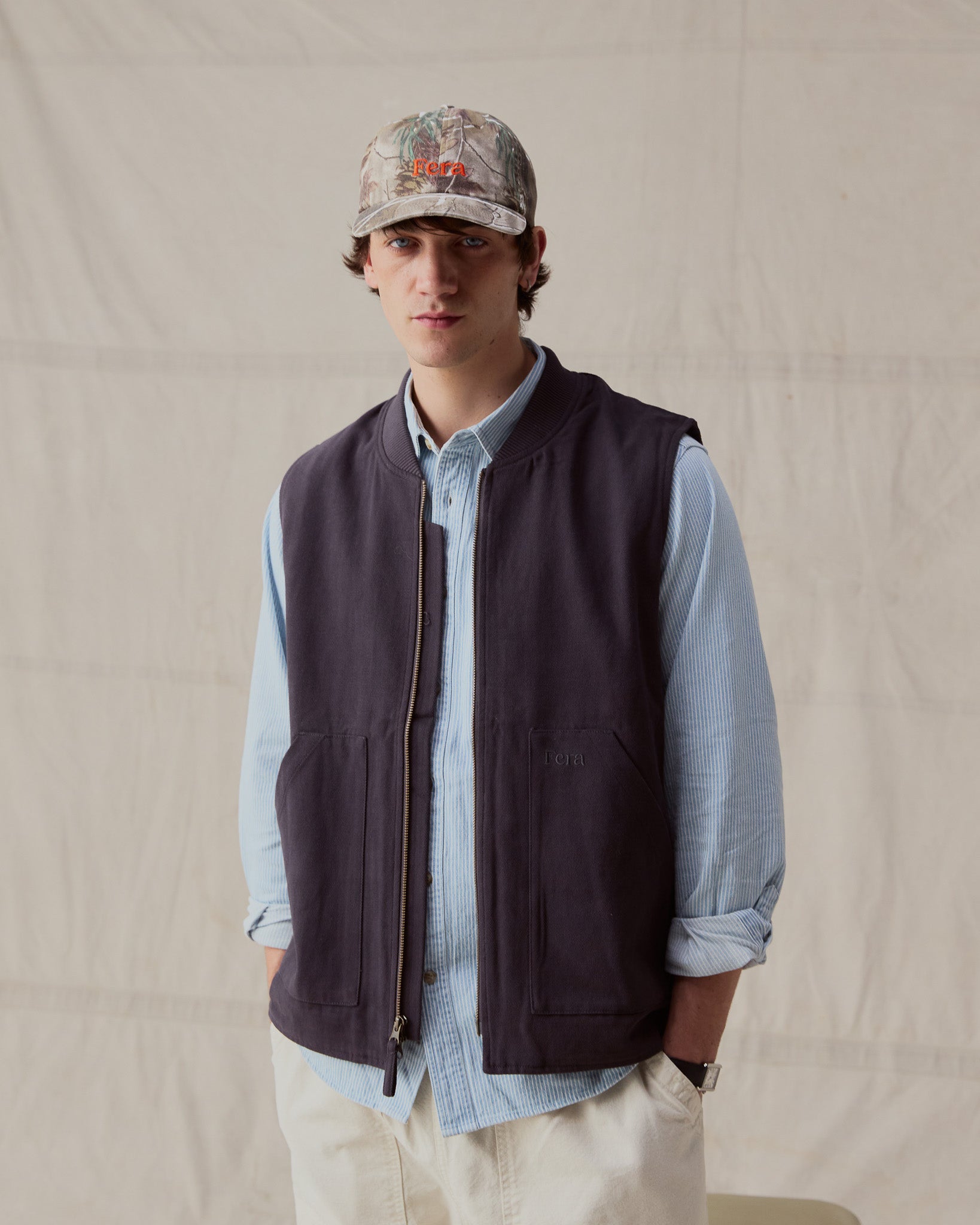 Poacher Gilet - Washed Blue