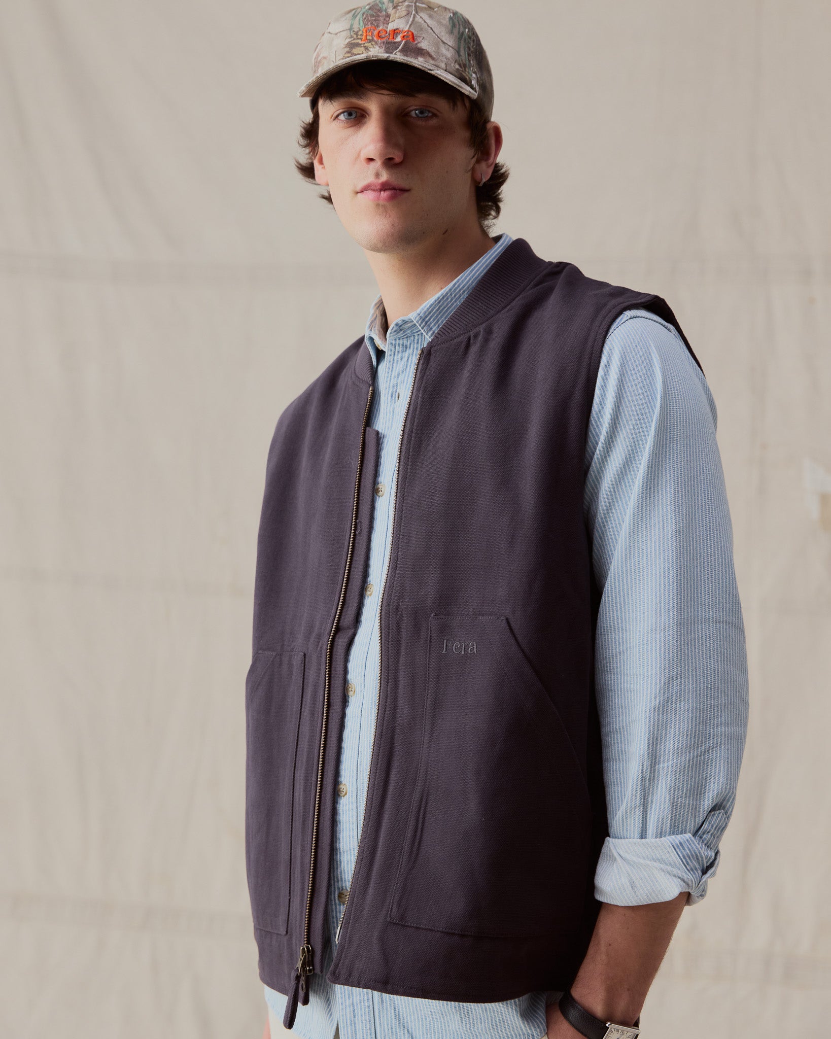 Poacher Gilet - Washed Blue