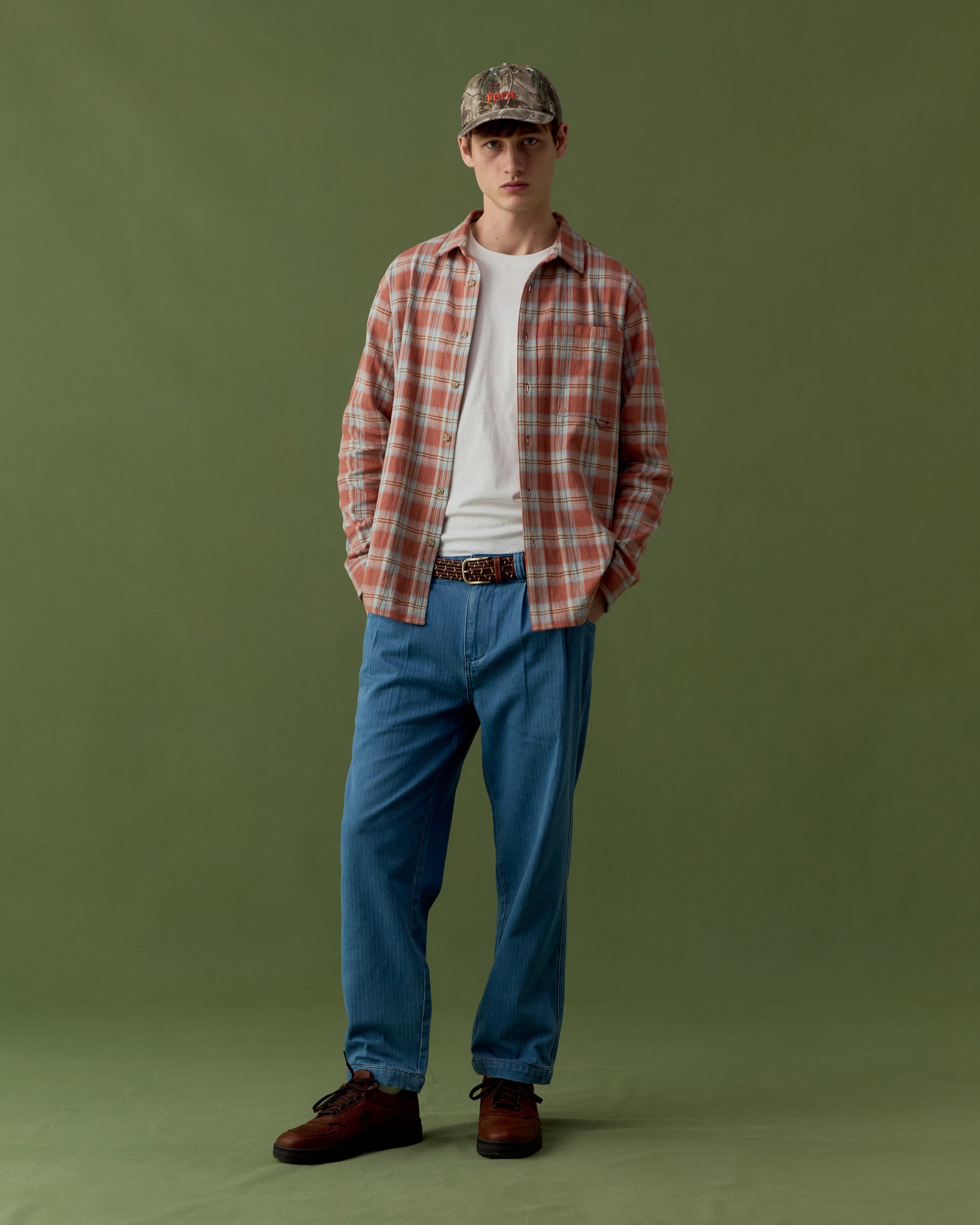 Japanese Flannel Shirt - Dusty Pink