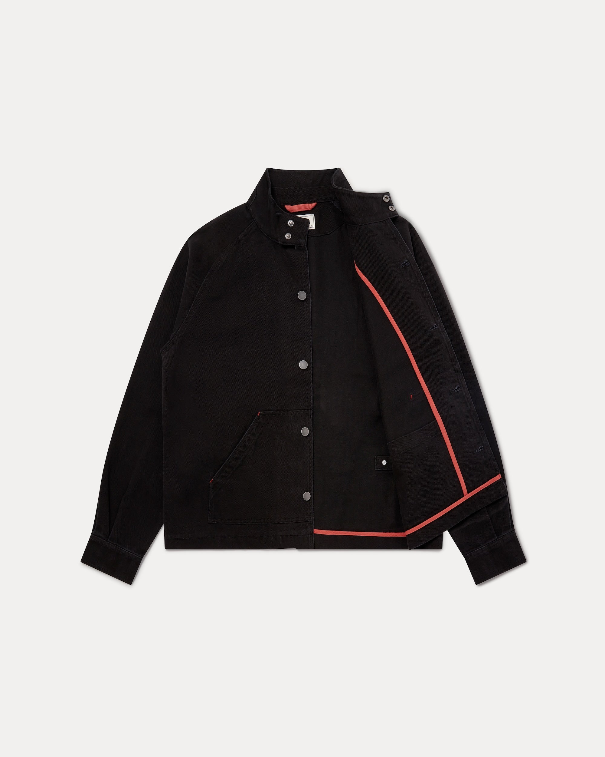 Low Collar Jacket - Black