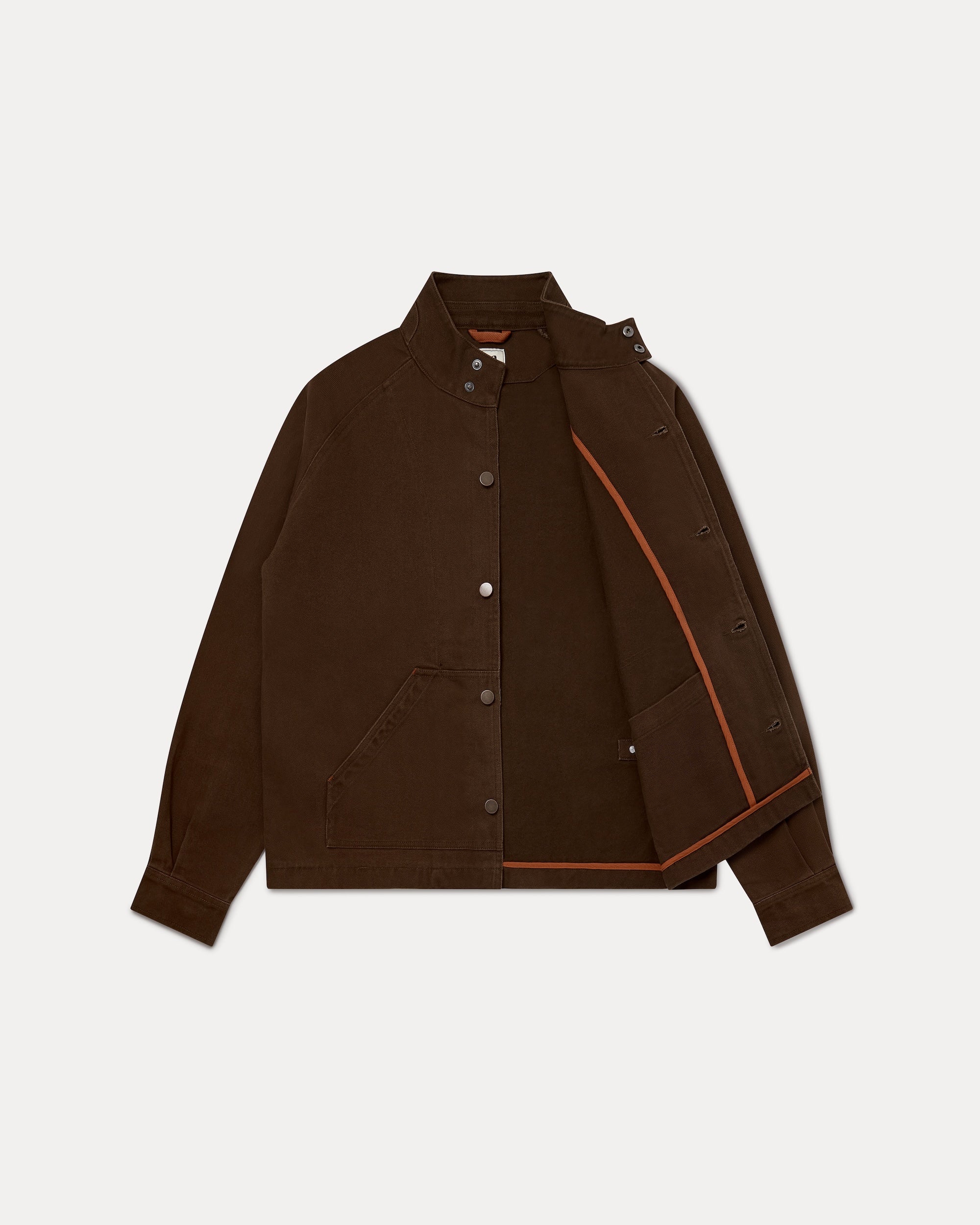 Low Collar Jacket - Brown
