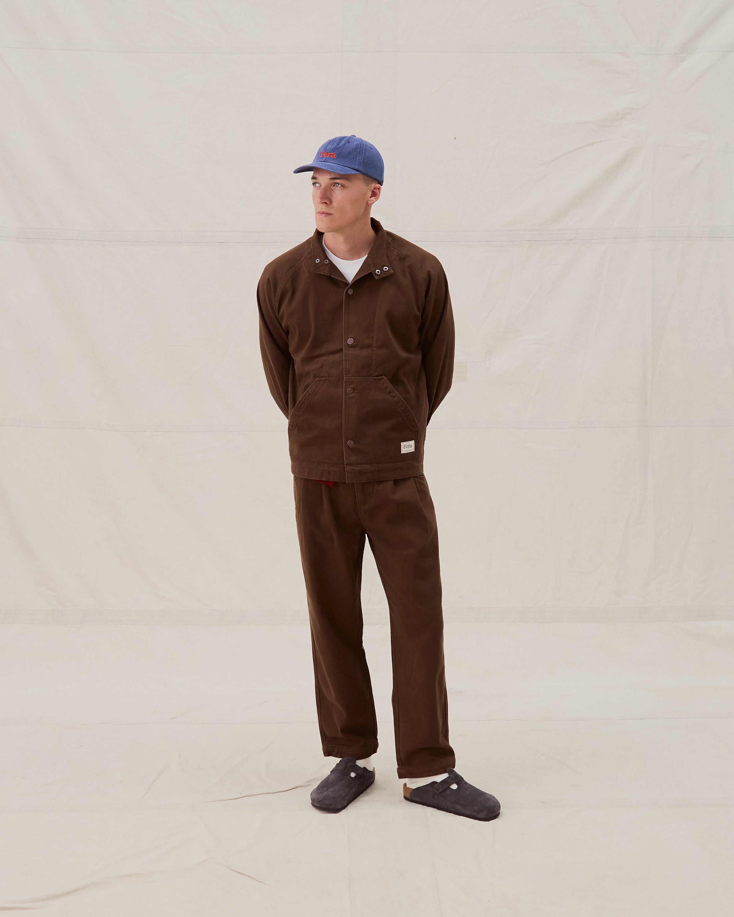 Low Collar Jacket - Brown