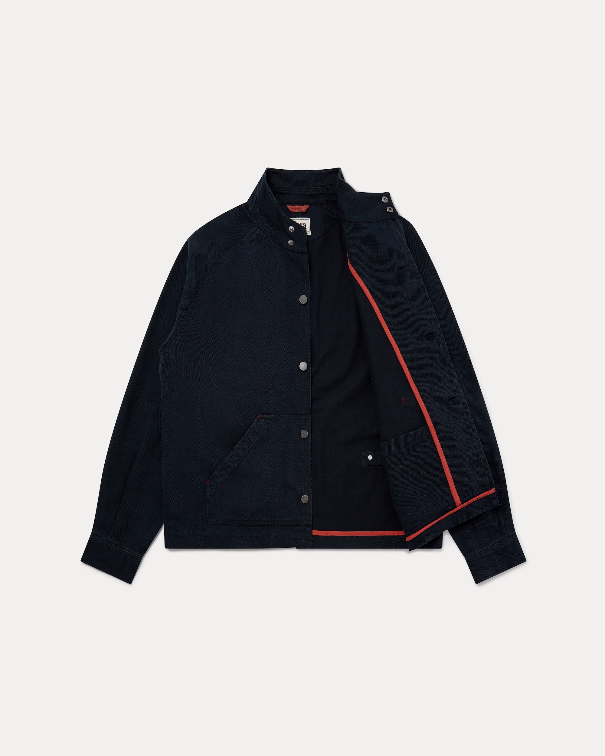 Low Collar Jacket - Navy