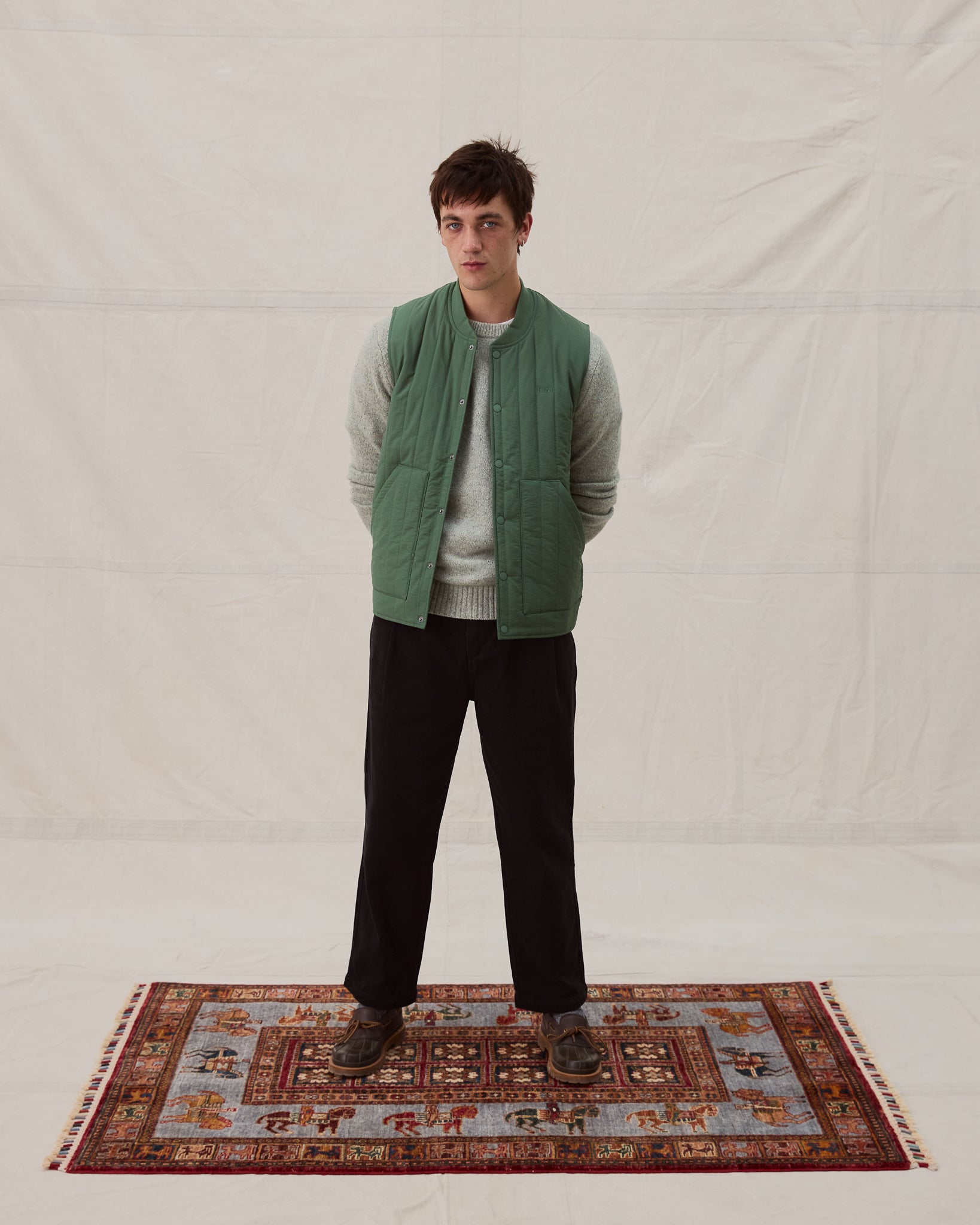 Quilted Gilet - Green