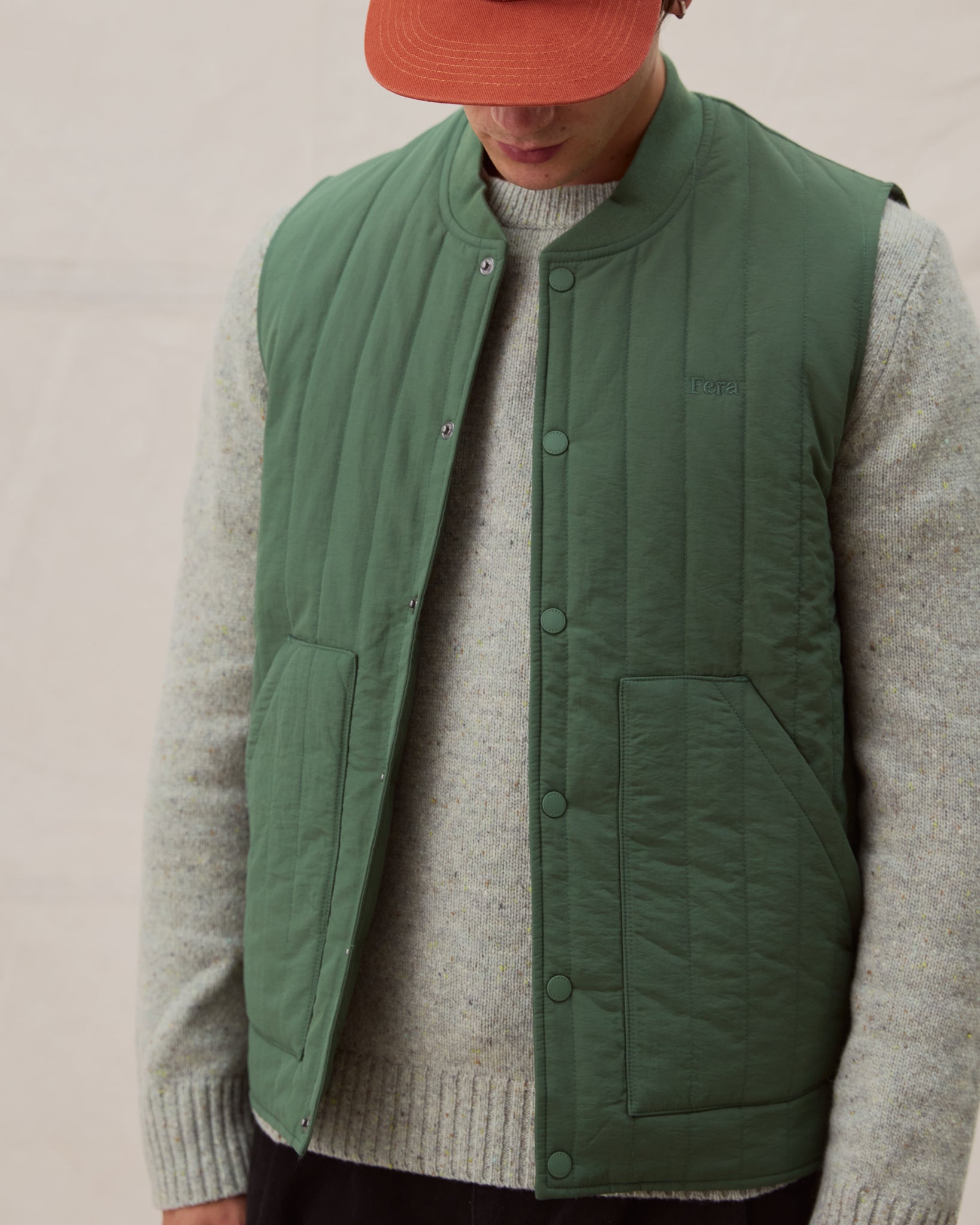 Quilted Gilet - Green