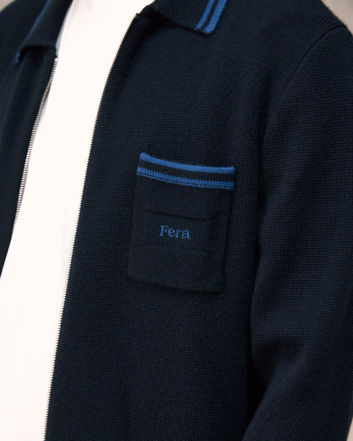 Paramount Zip Cardigan - Navy