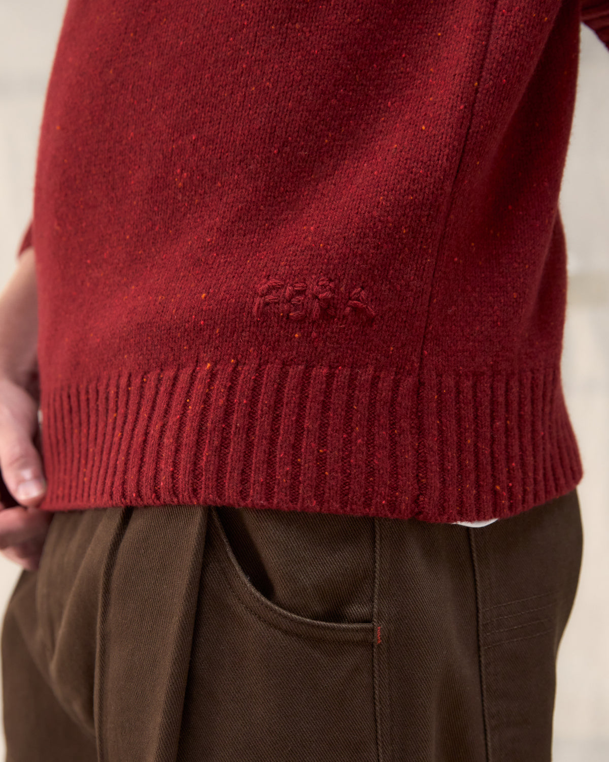 The Fera Peewit Knit in Bonfire