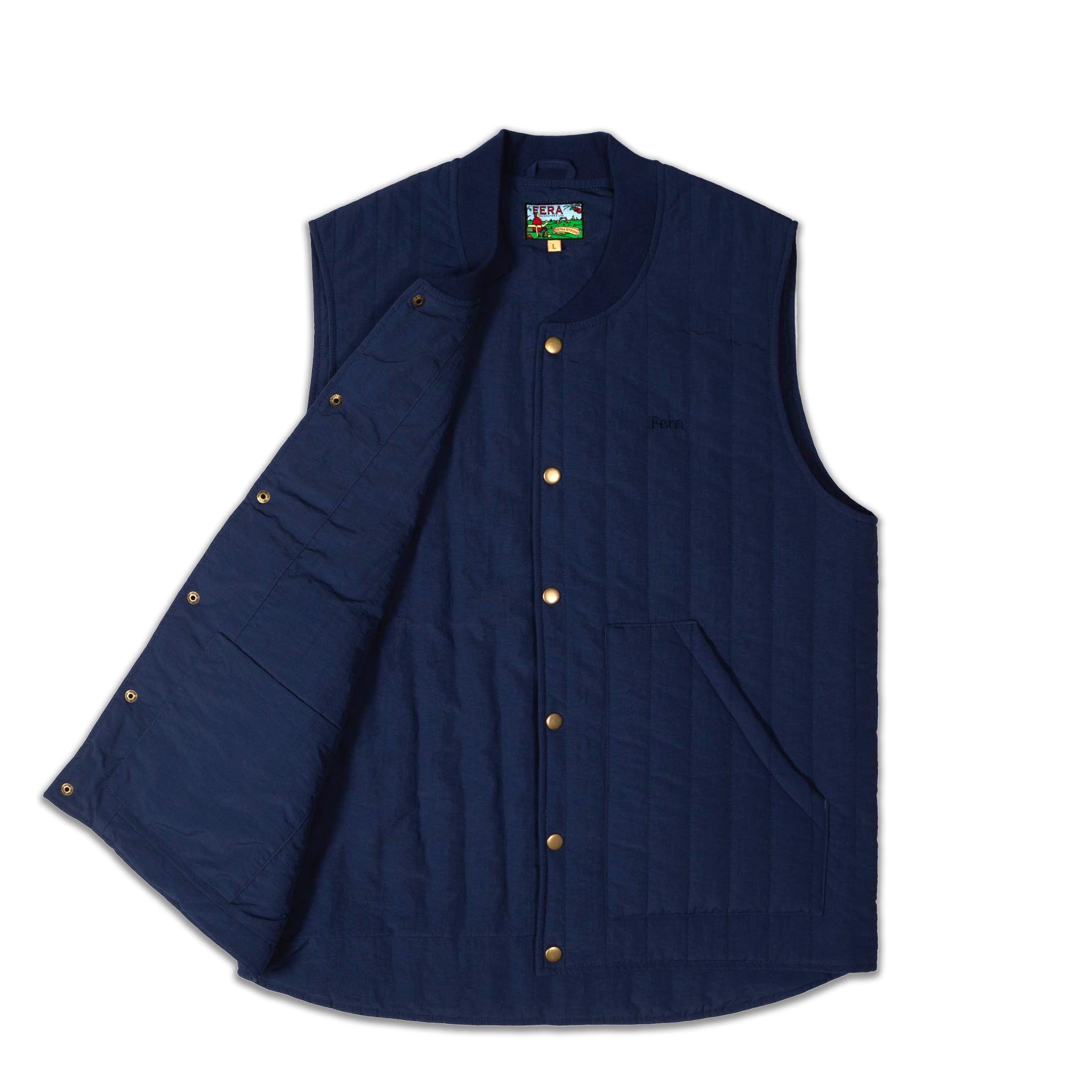 Fera Quilted Gilet - Navy