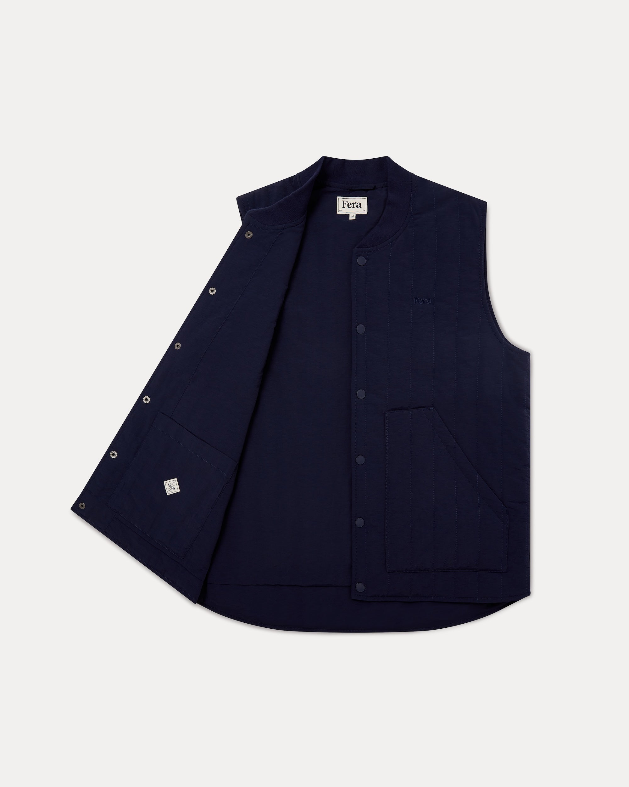 Quilted Gilet - Navy