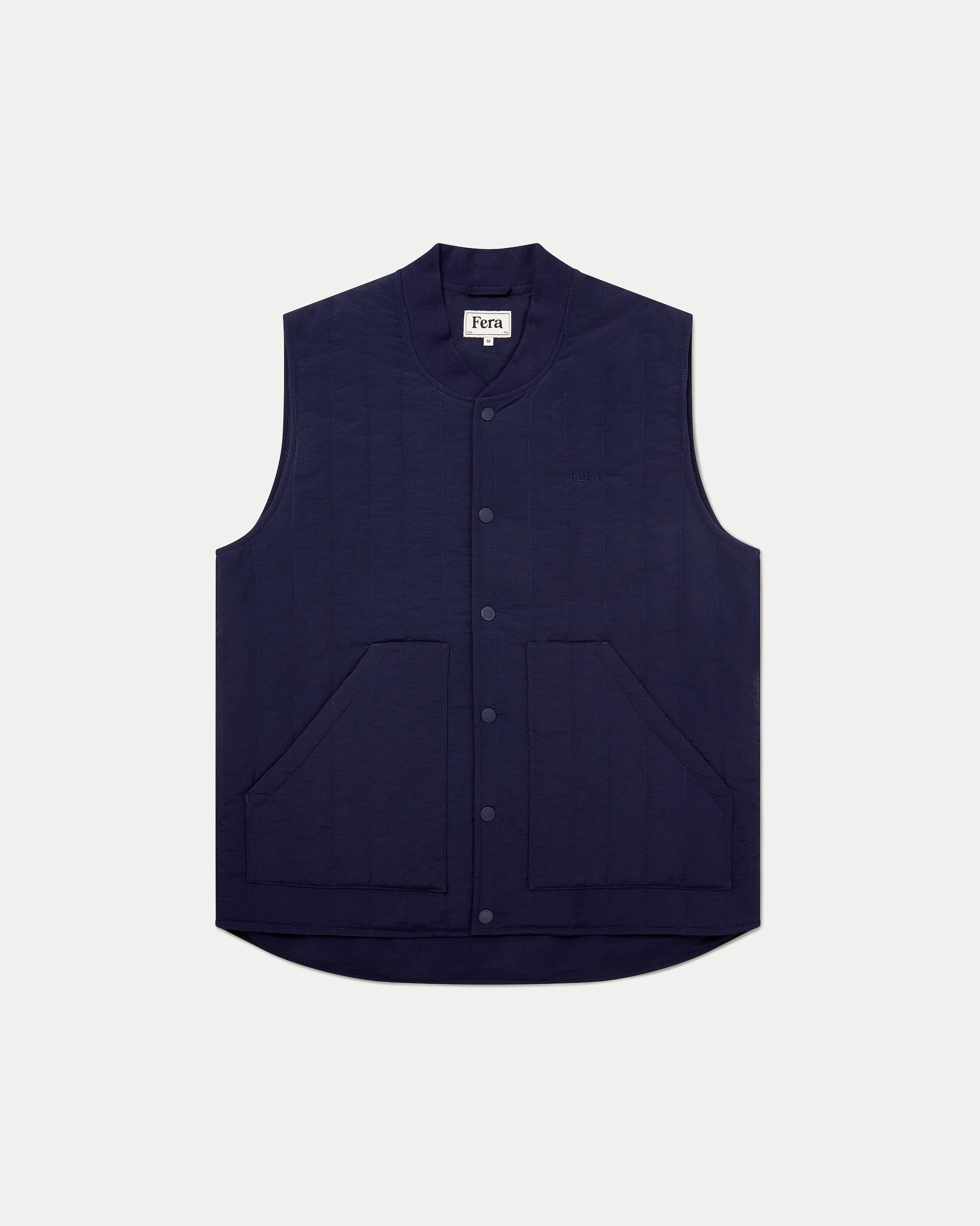 Quilted Gilet - Navy