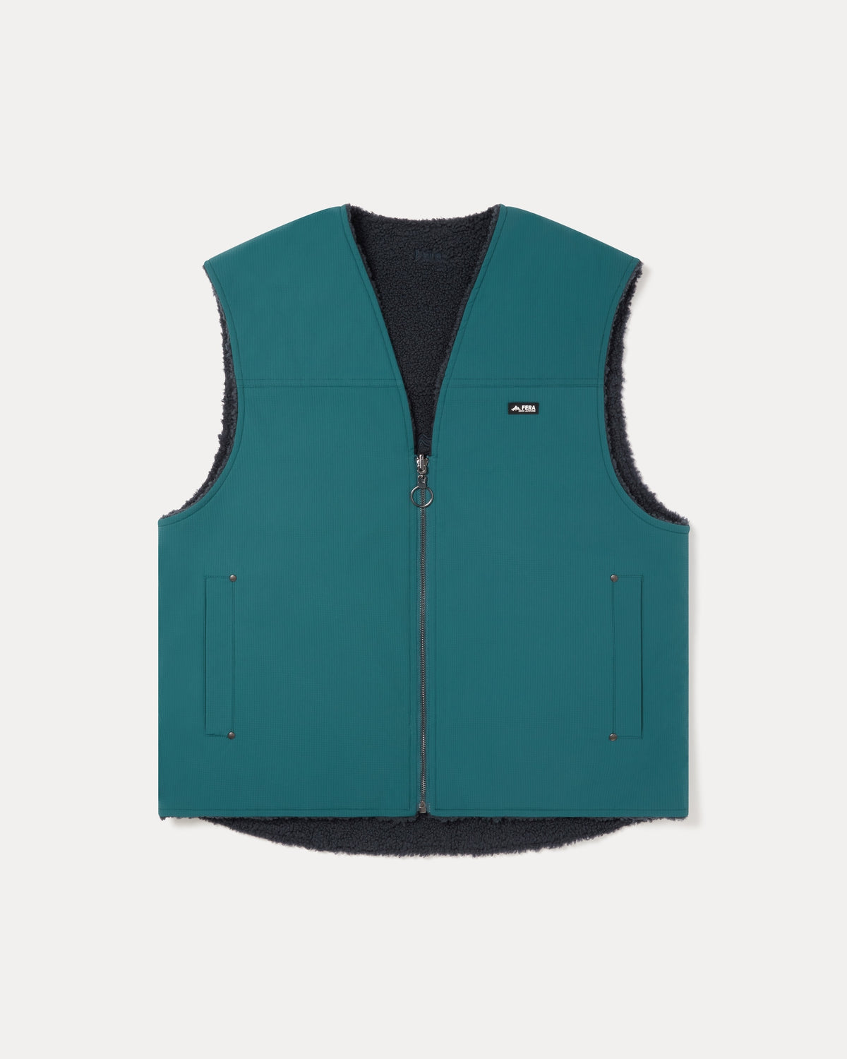 Reversible Sherpa Gilet - Teal