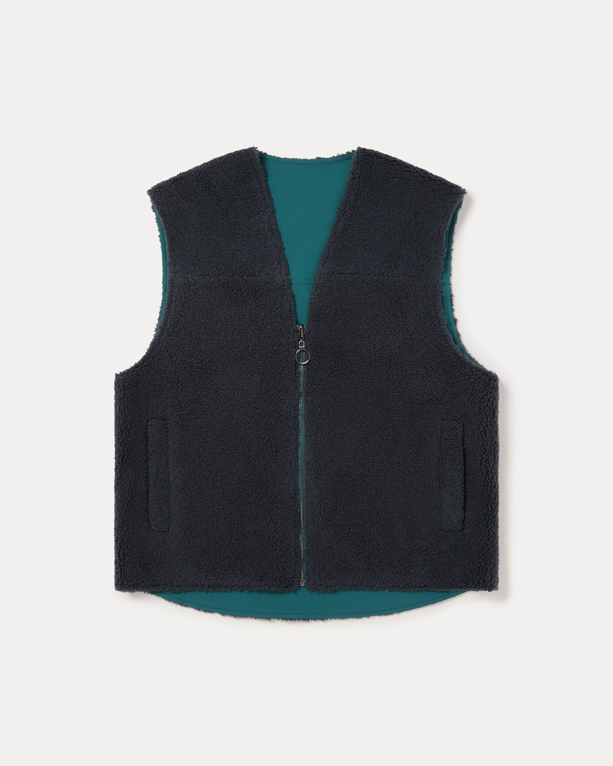 Reversible Sherpa Gilet - Teal