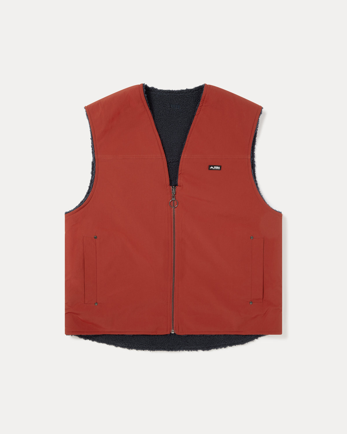 Reversible Sherpa Gilet - Red