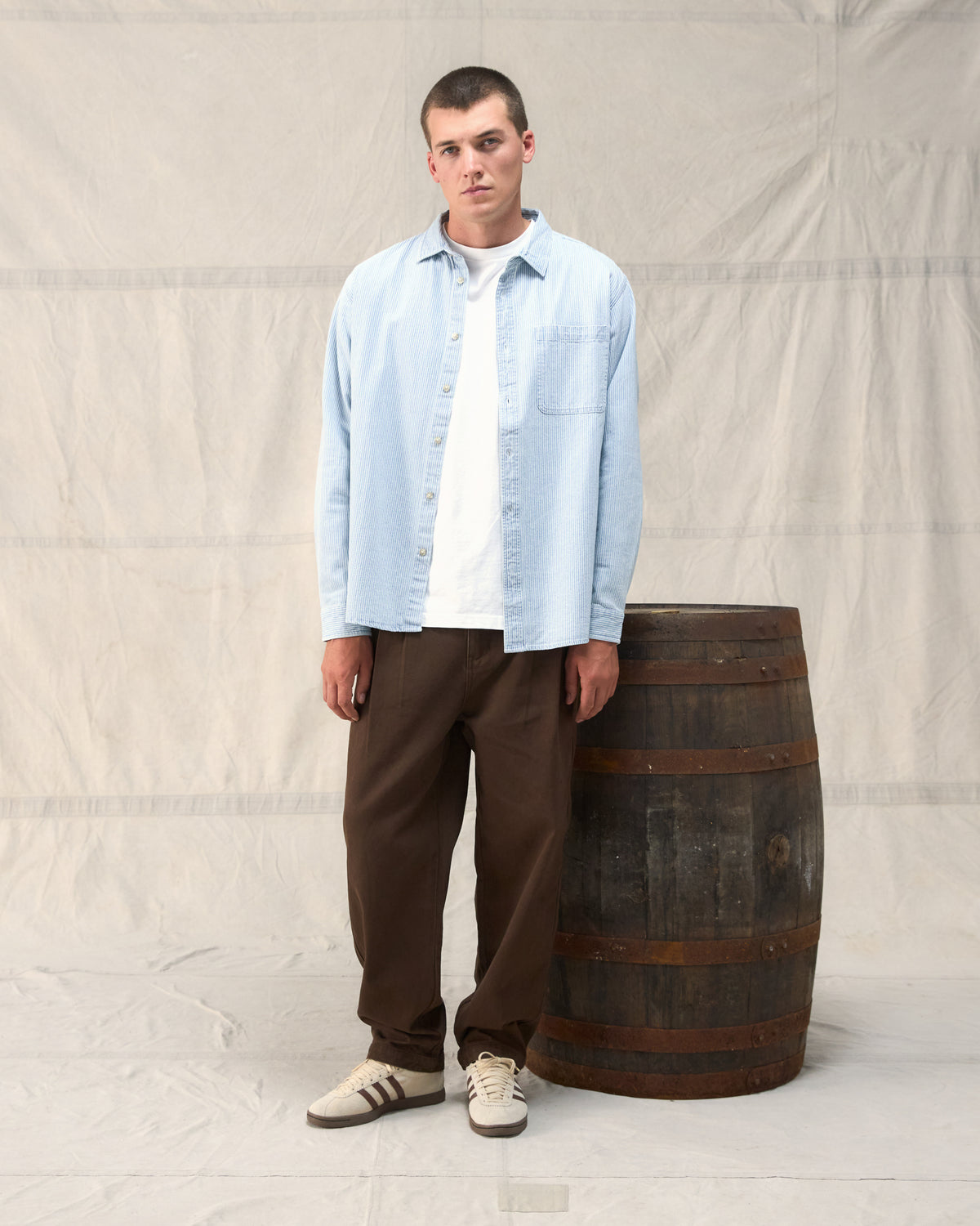 The Fera Striped Denim Shirt