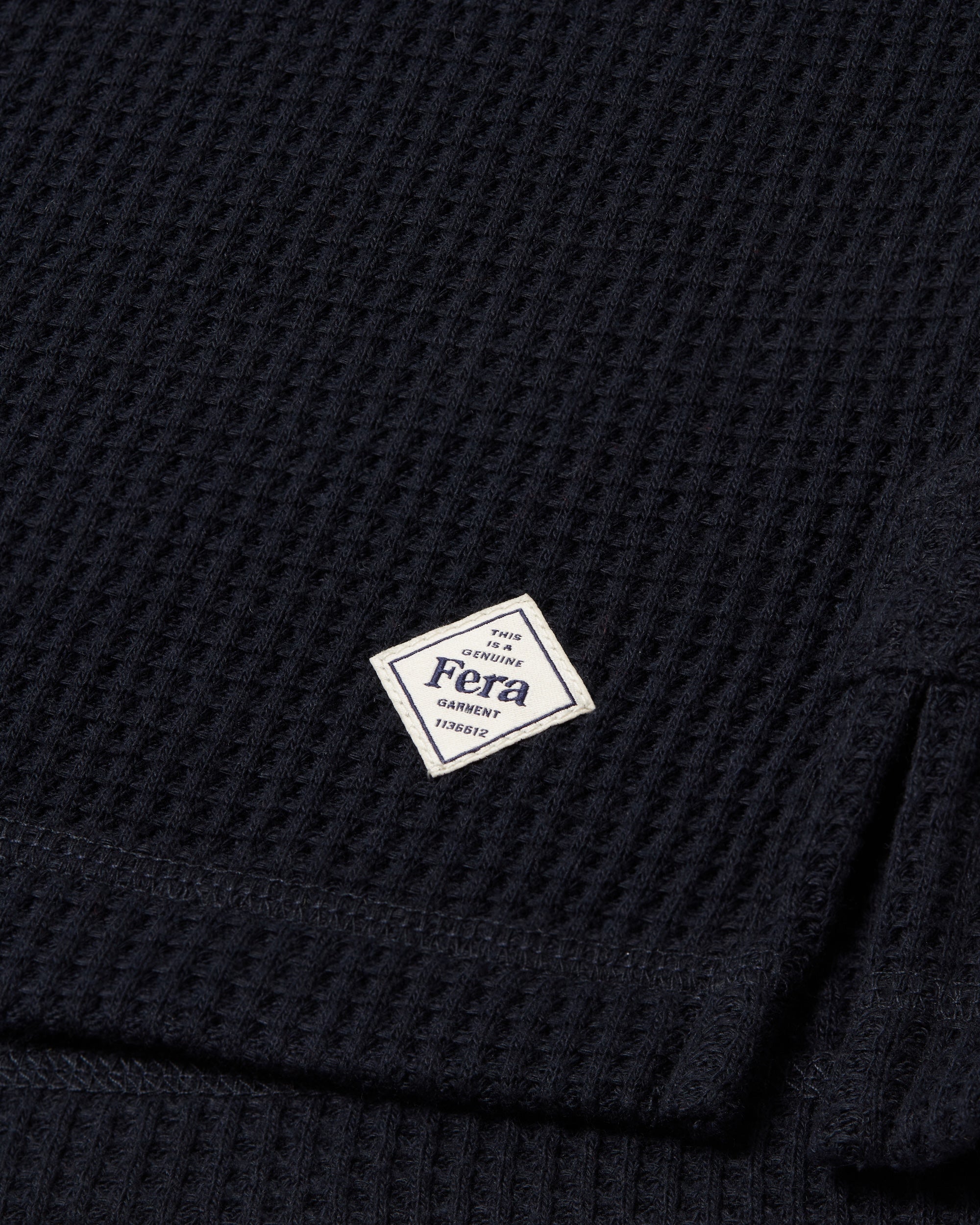 Waffle Long Sleeve - Navy