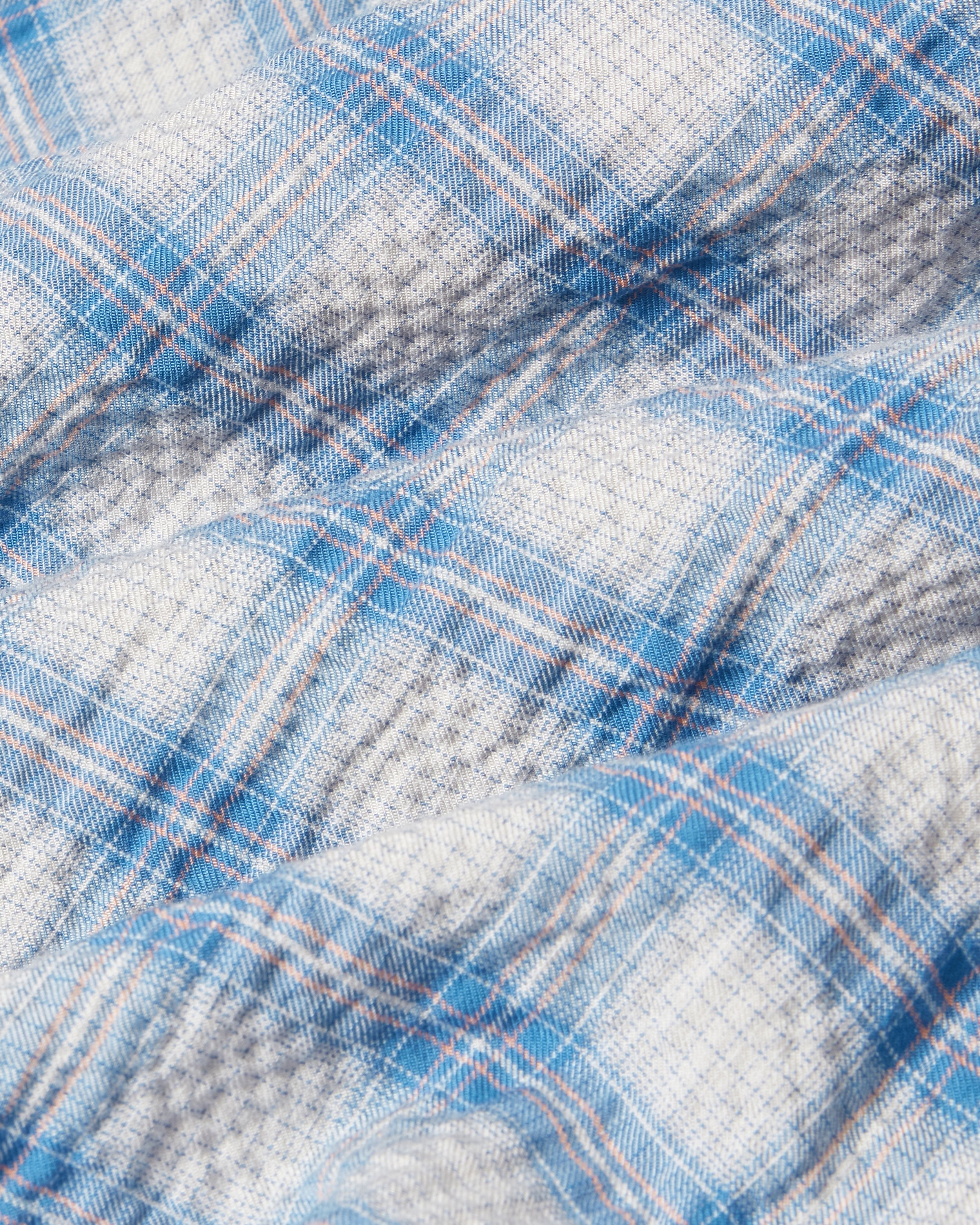 The Avon Shirt's premium midweight seersucker fabric sourced from Turkey