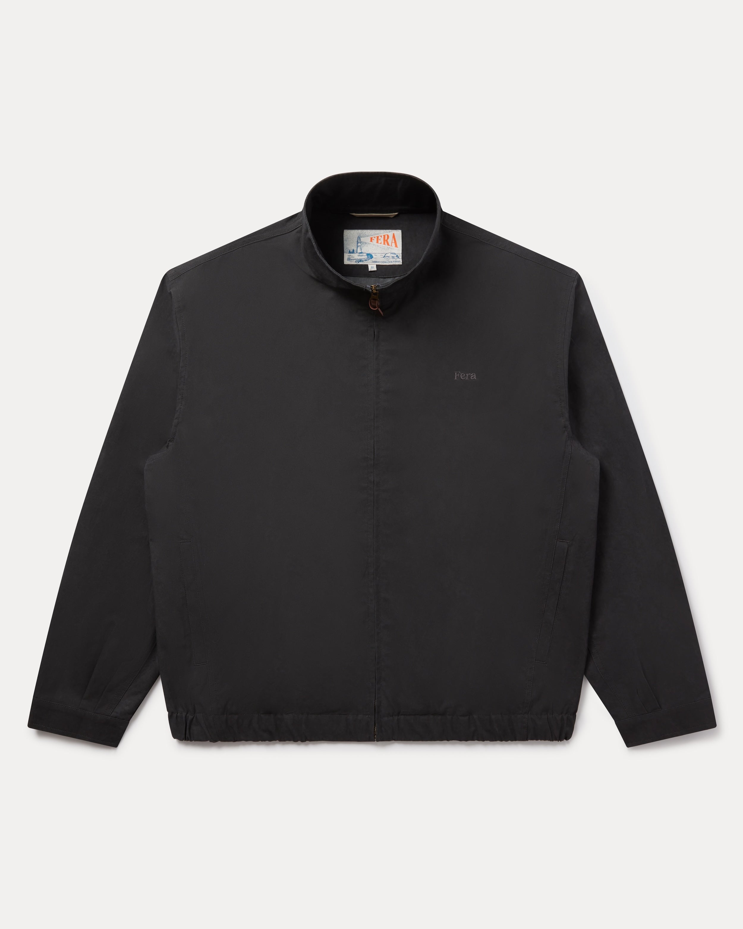 Fera Windbreaker – Charcoal | Woven Cotton Jacket