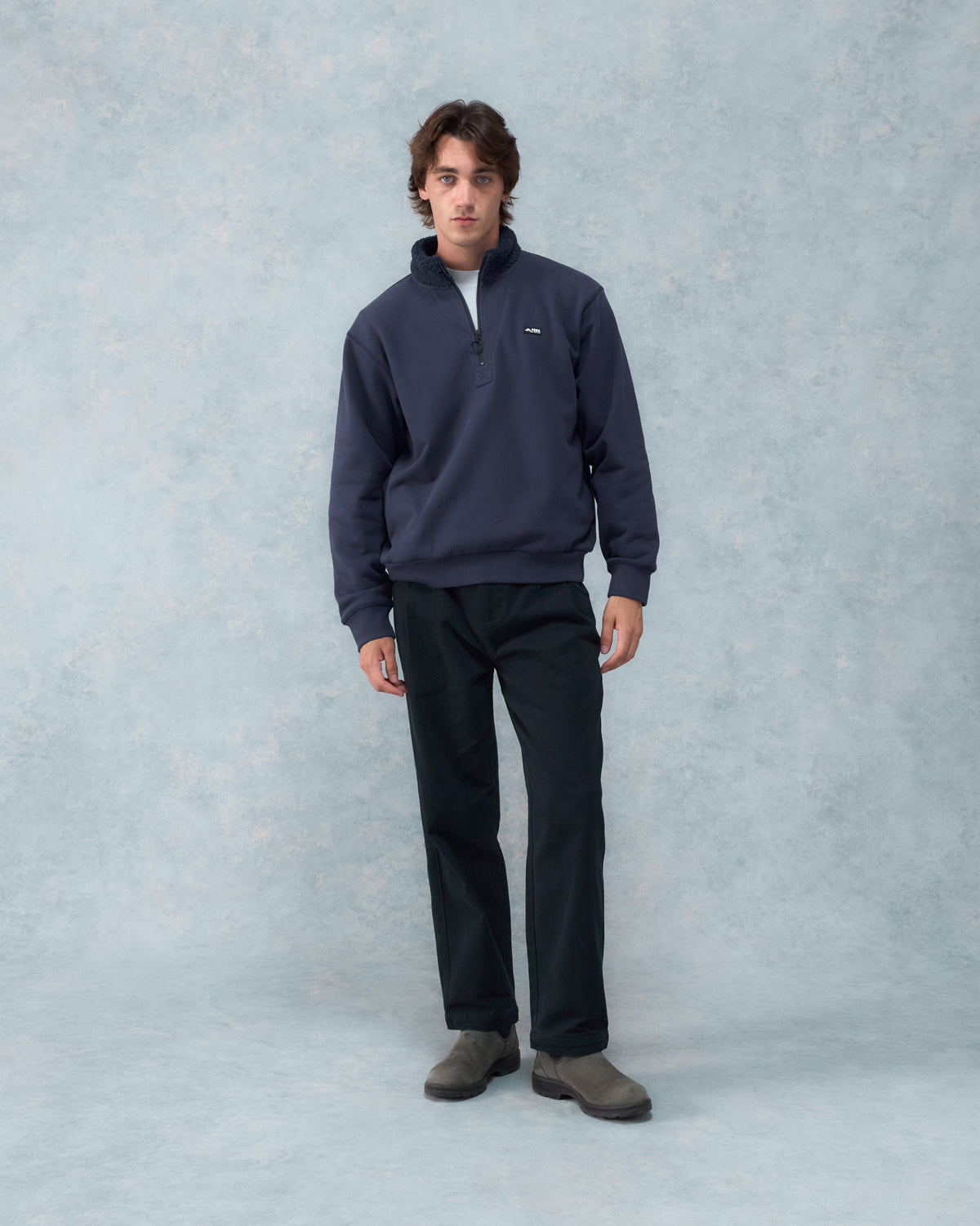 Quarter Zip Fleece Collar - Navy