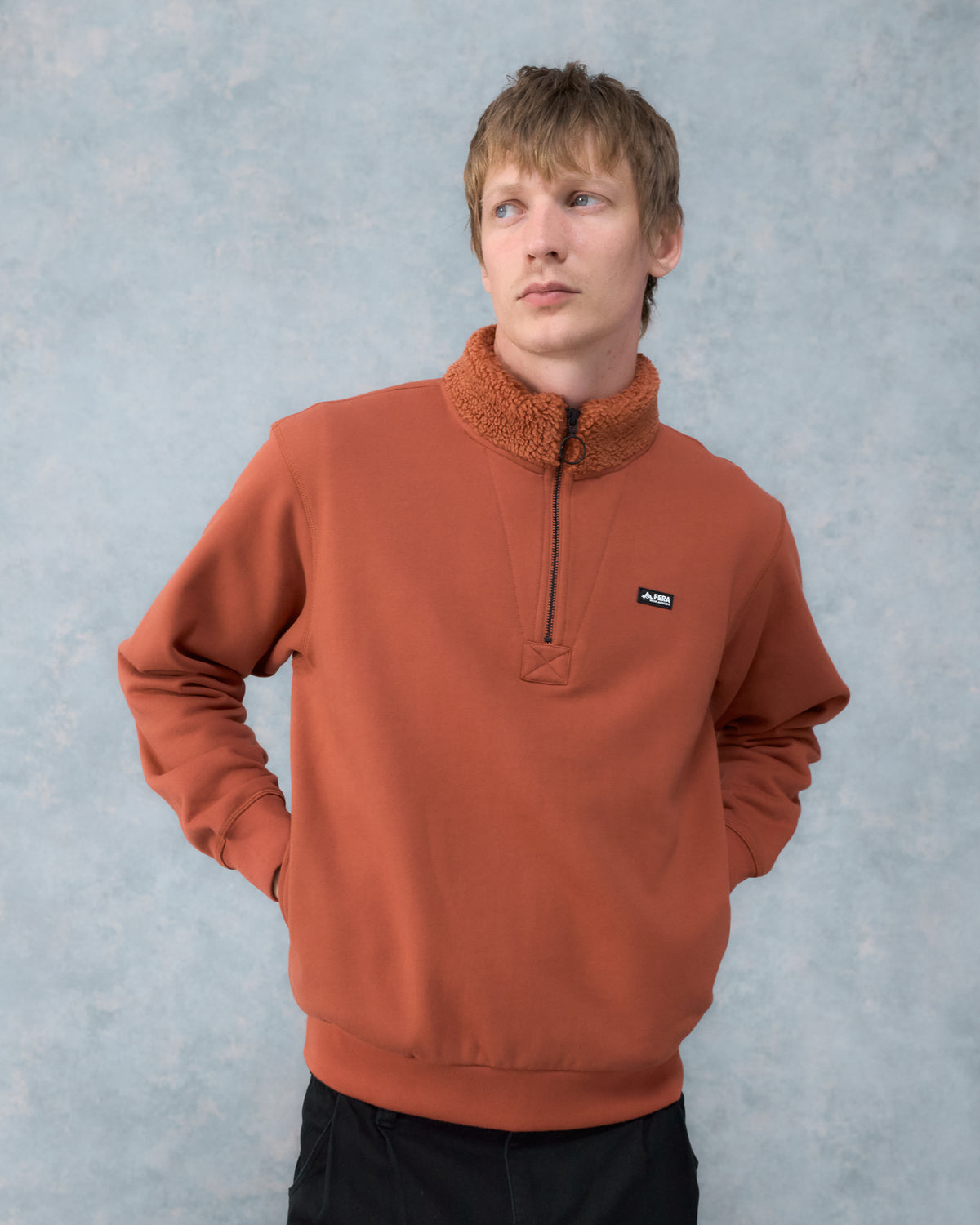 Quarter Zip Fleece Collar - Red
