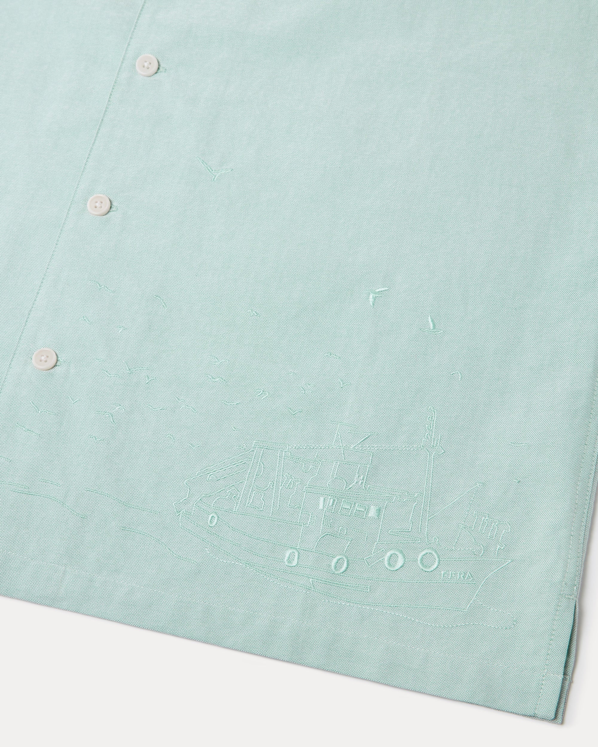 Embroidered Dune Shirt - Mint