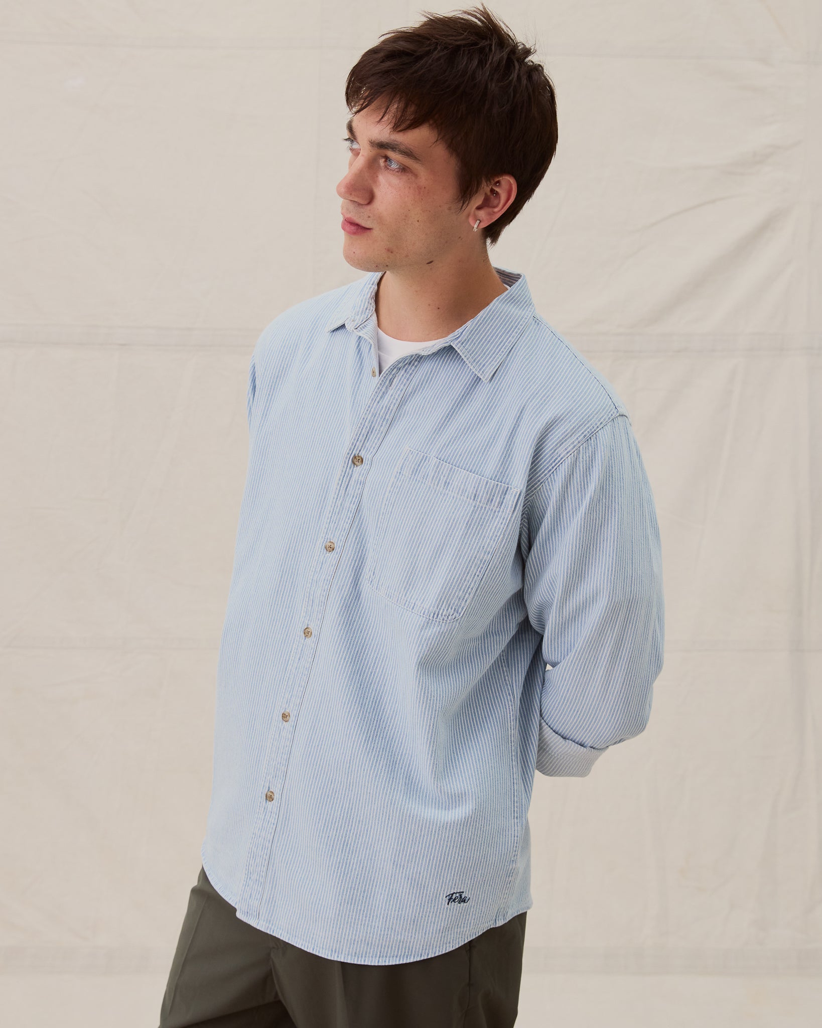 Striped Denim Shirt