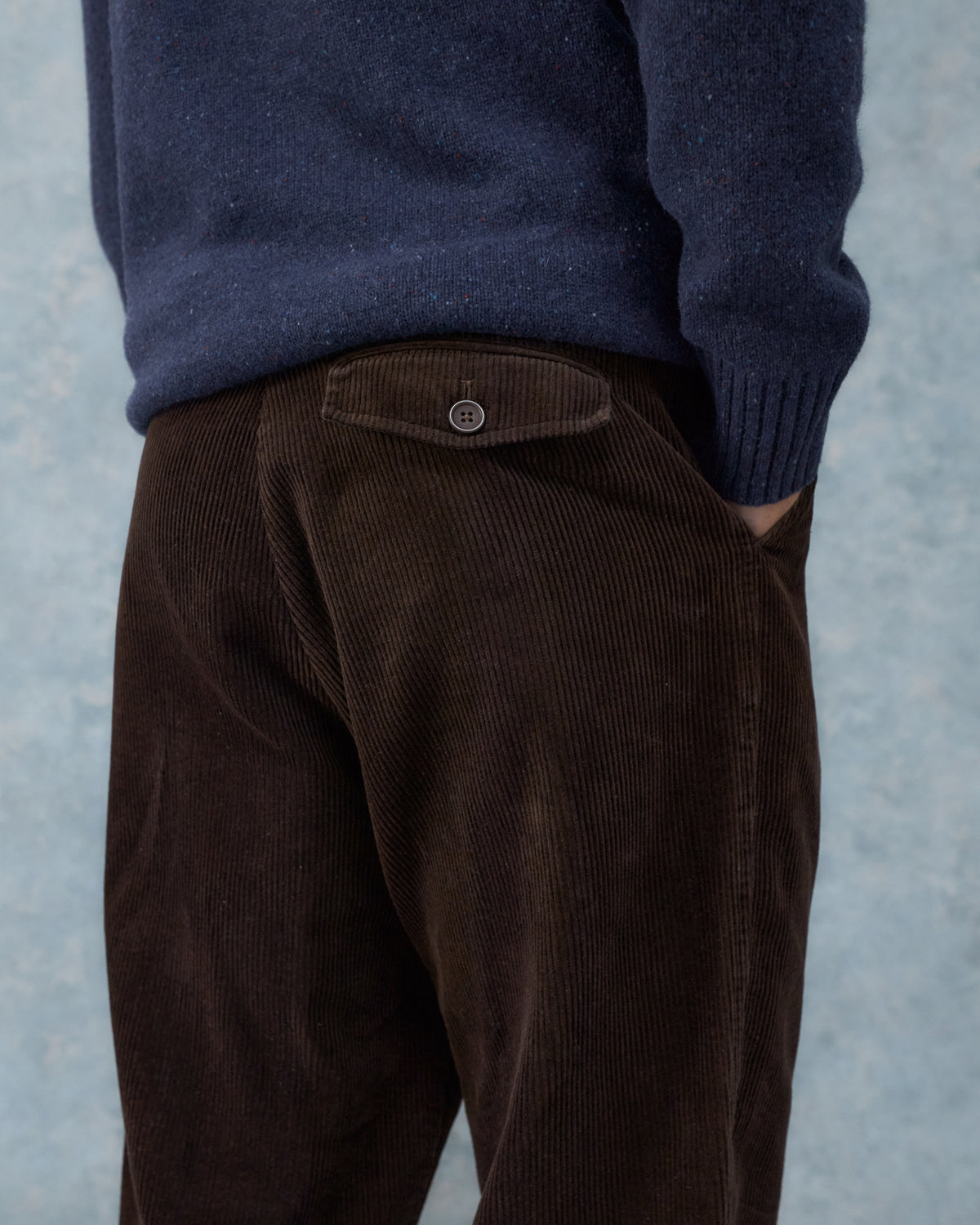 Relaxed Cord Trousers - Brown