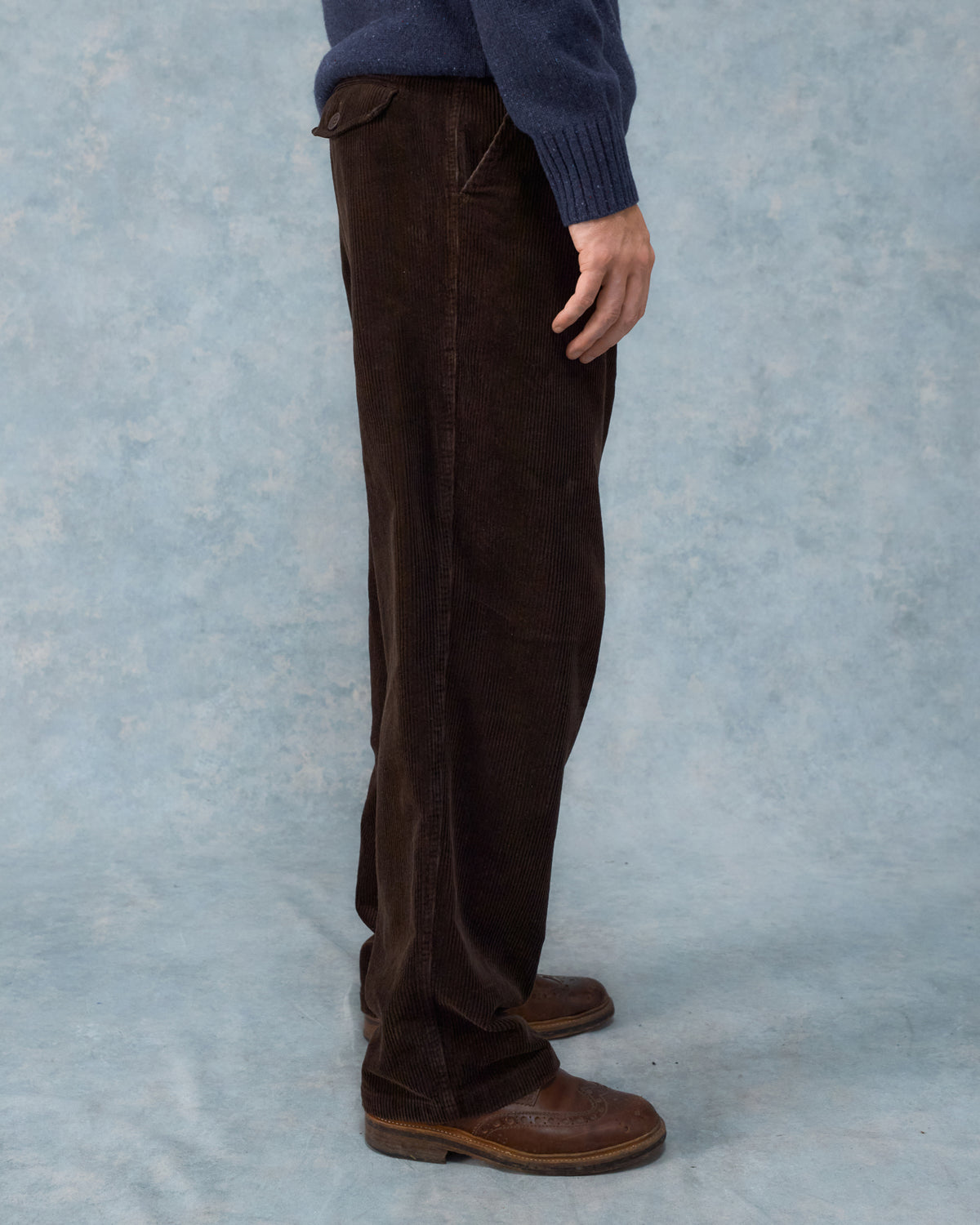 Relaxed Cord Trousers - Brown
