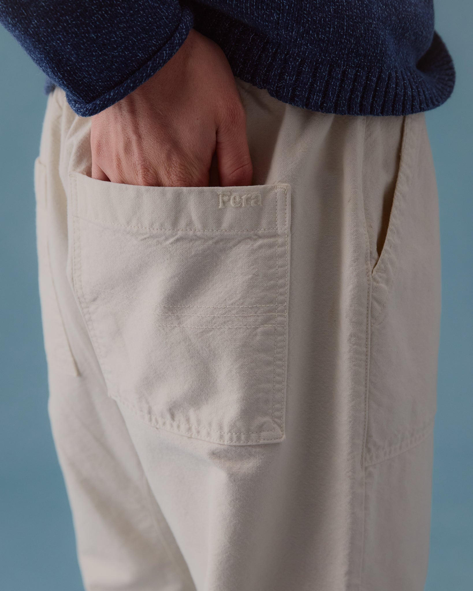 Double Knee Trouser - Ecru