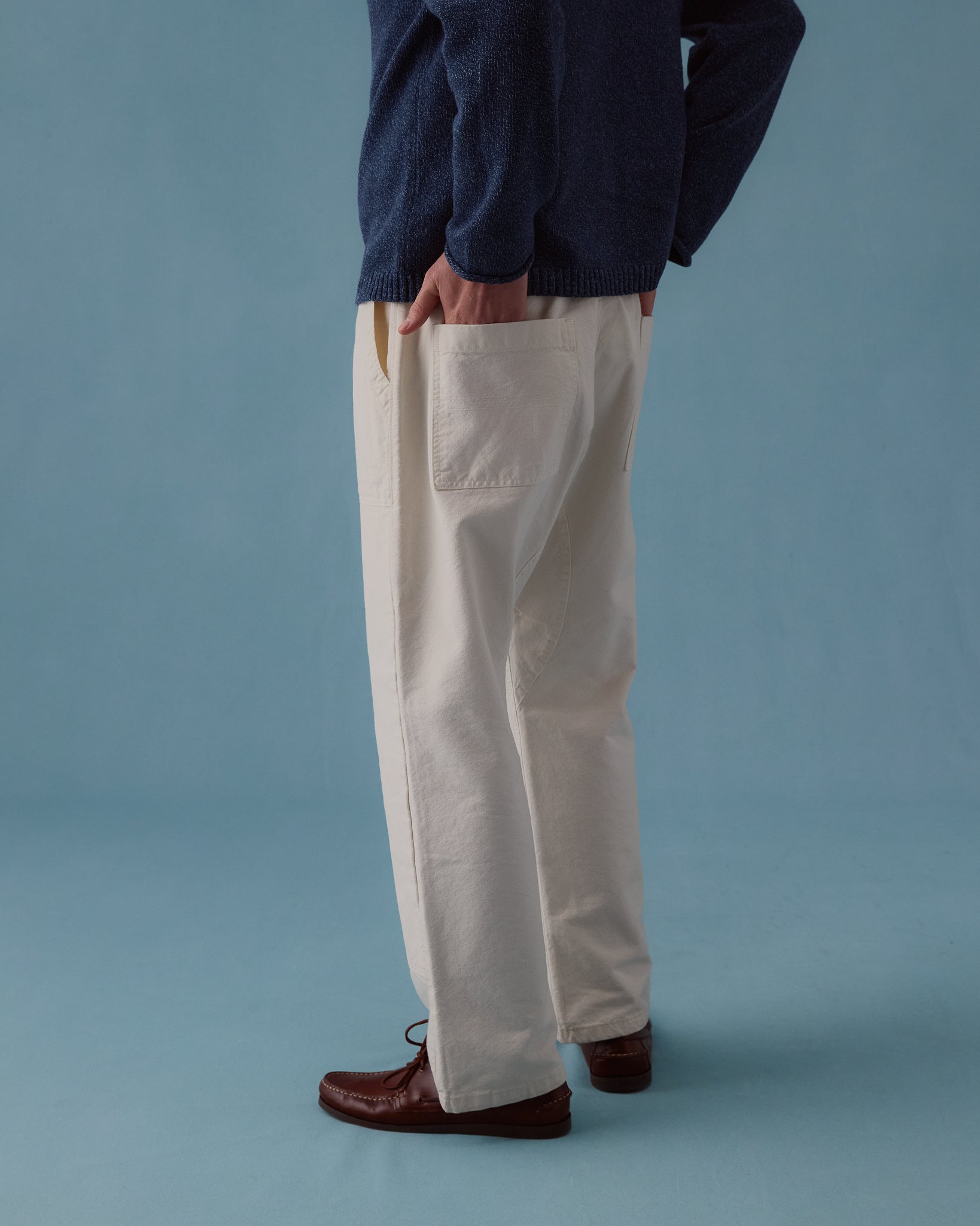 Double Knee Trouser - Ecru