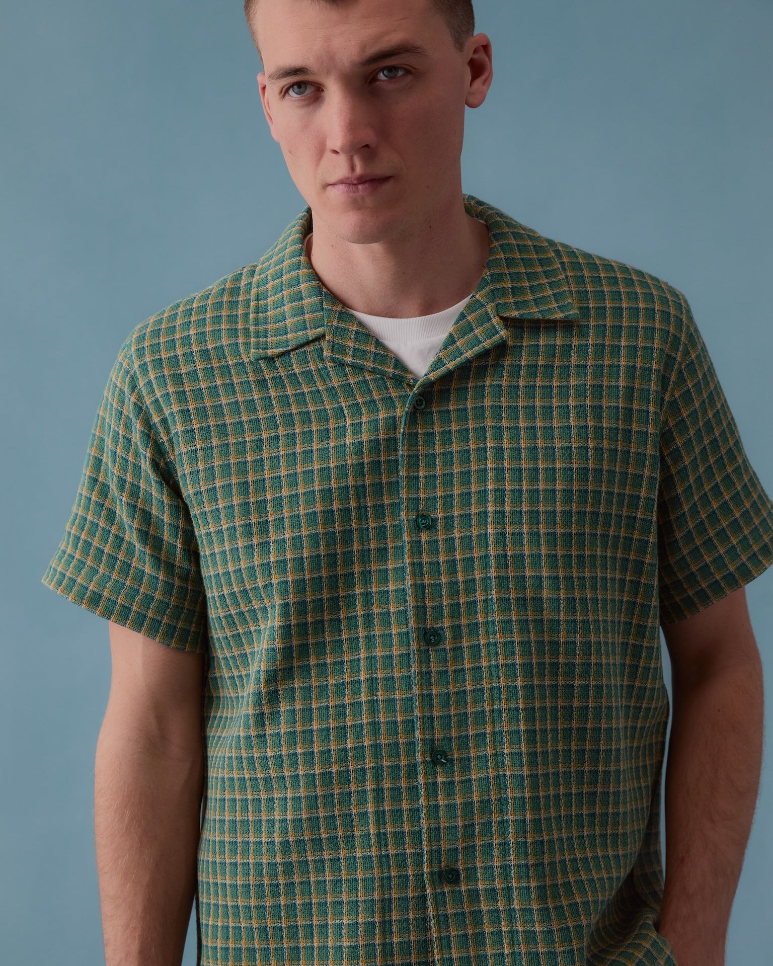 Fera Cuban Collar Shirt | Japanese Dobby Cotton
