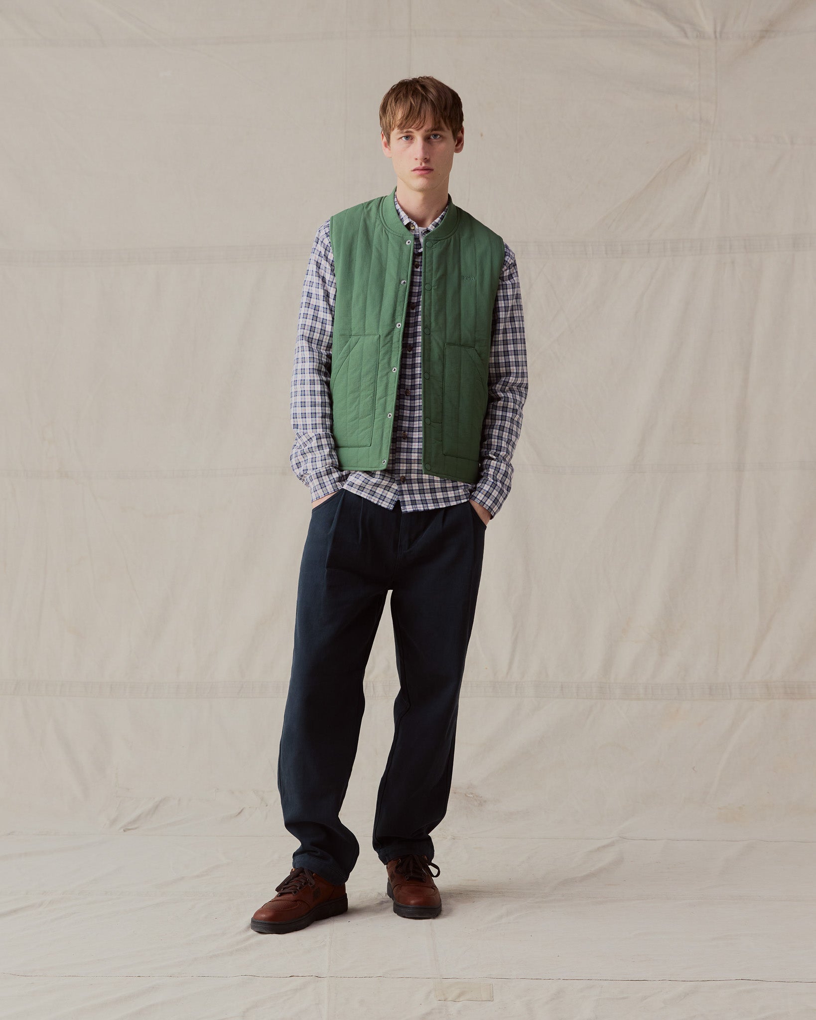 Quilted Gilet - Green