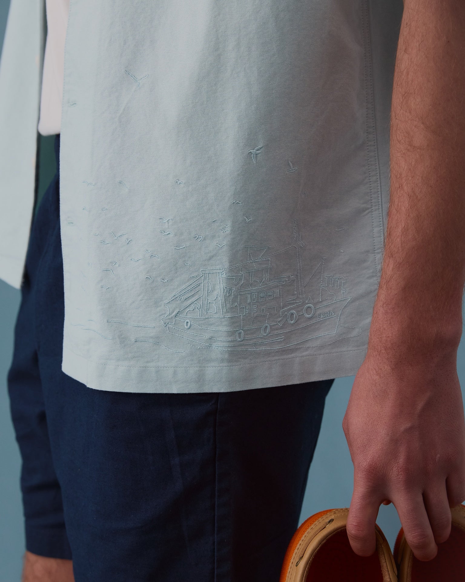 Embroidered Dune Shirt - Mint