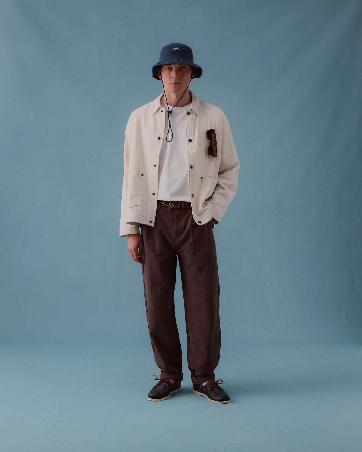 Fera Zephyr Jacket – Ecru | Cotton Chore Jacket