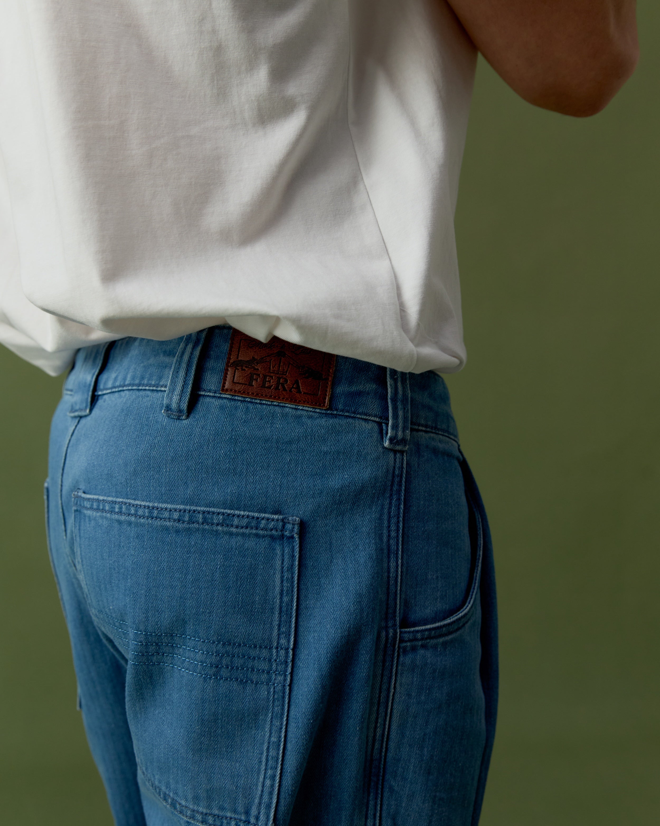 Uniform Trouser - Denim Herringbone