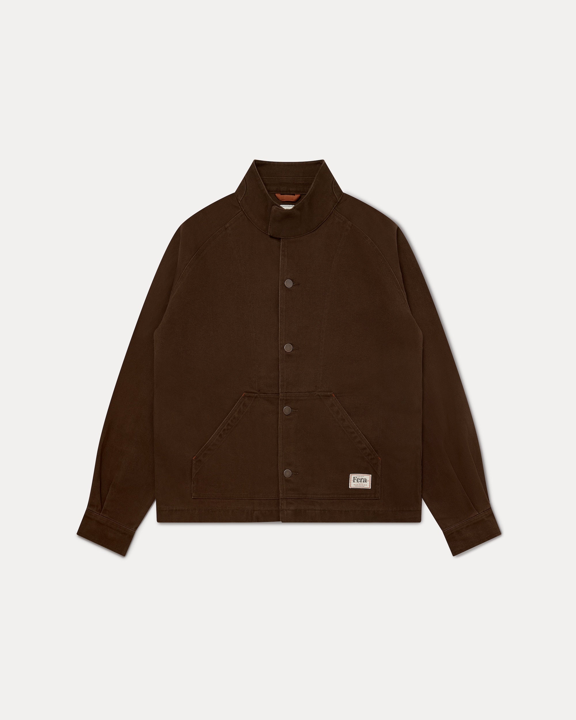 Low Collar Jacket - Brown