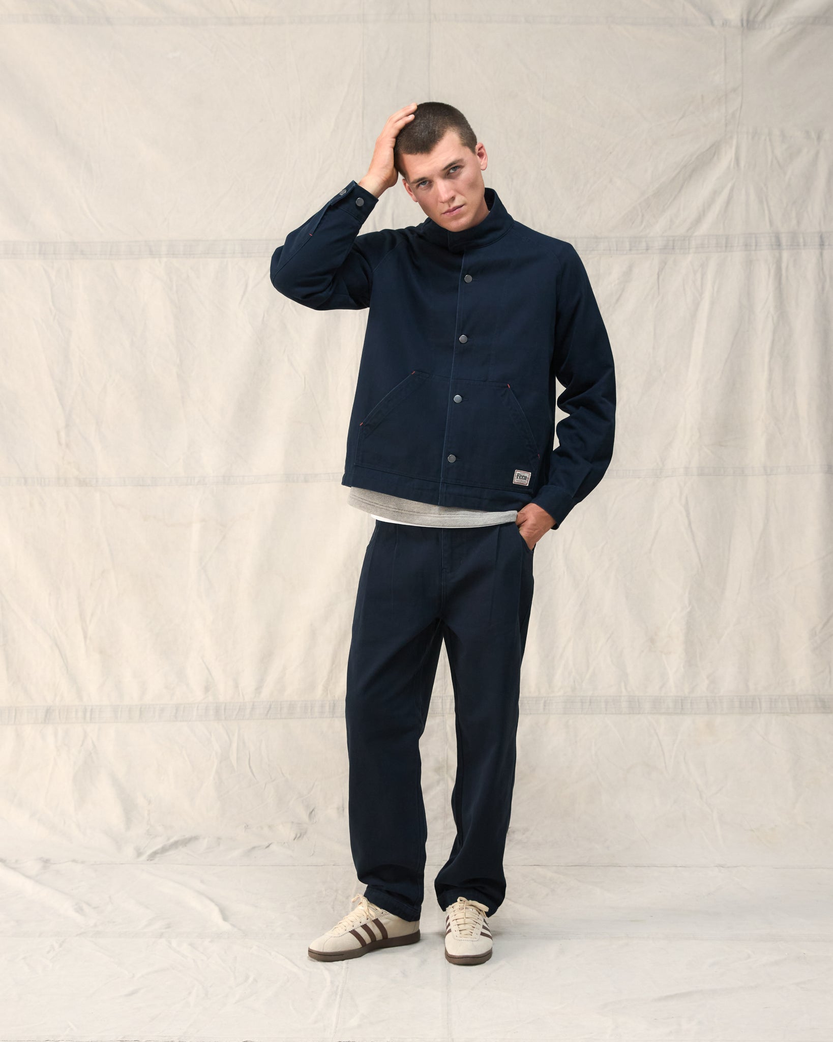 The bestselling Fera Uniform Jacket in Navy.