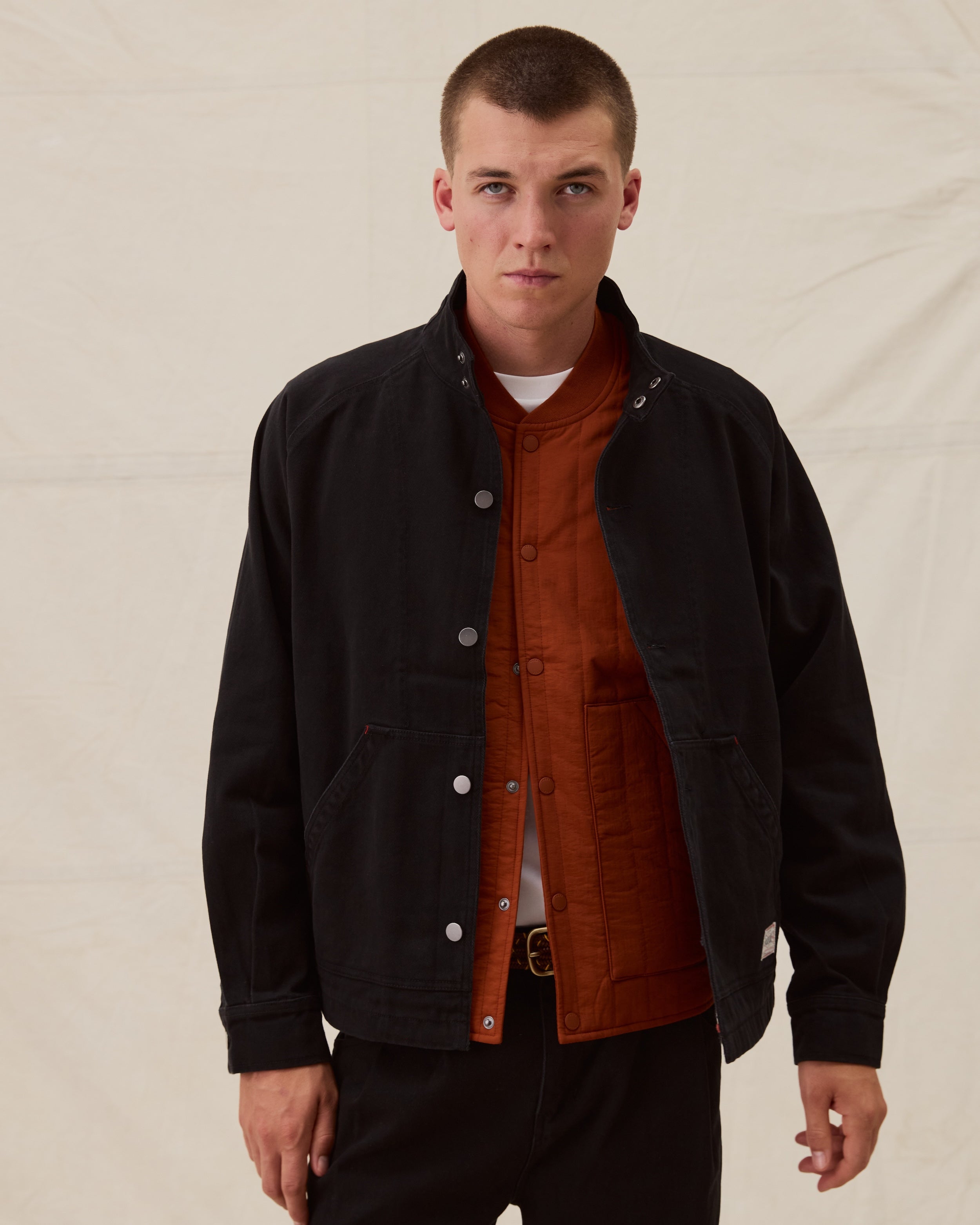 Low Collar Jacket - Black