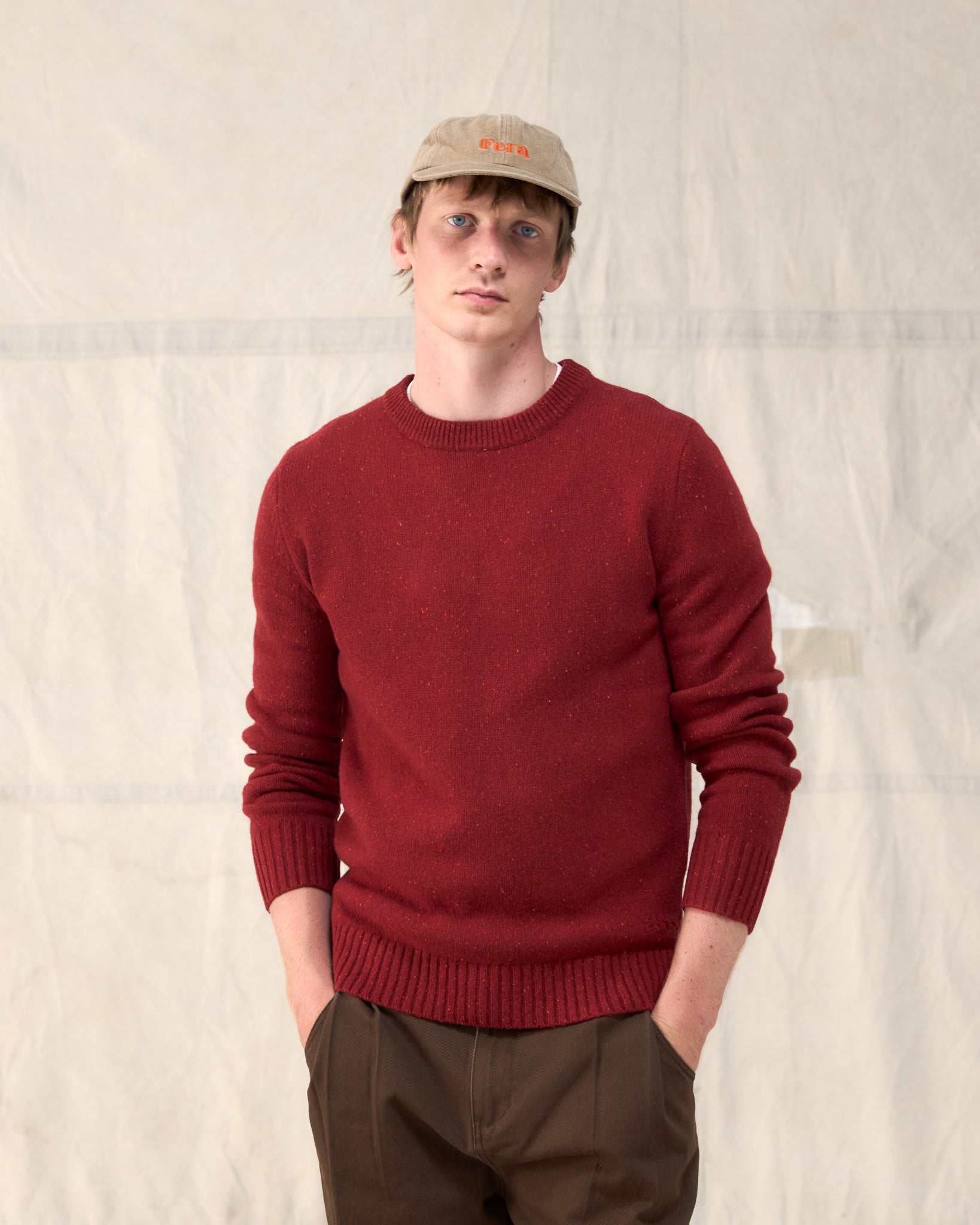 The Fera Peewit Knit in Bonfire