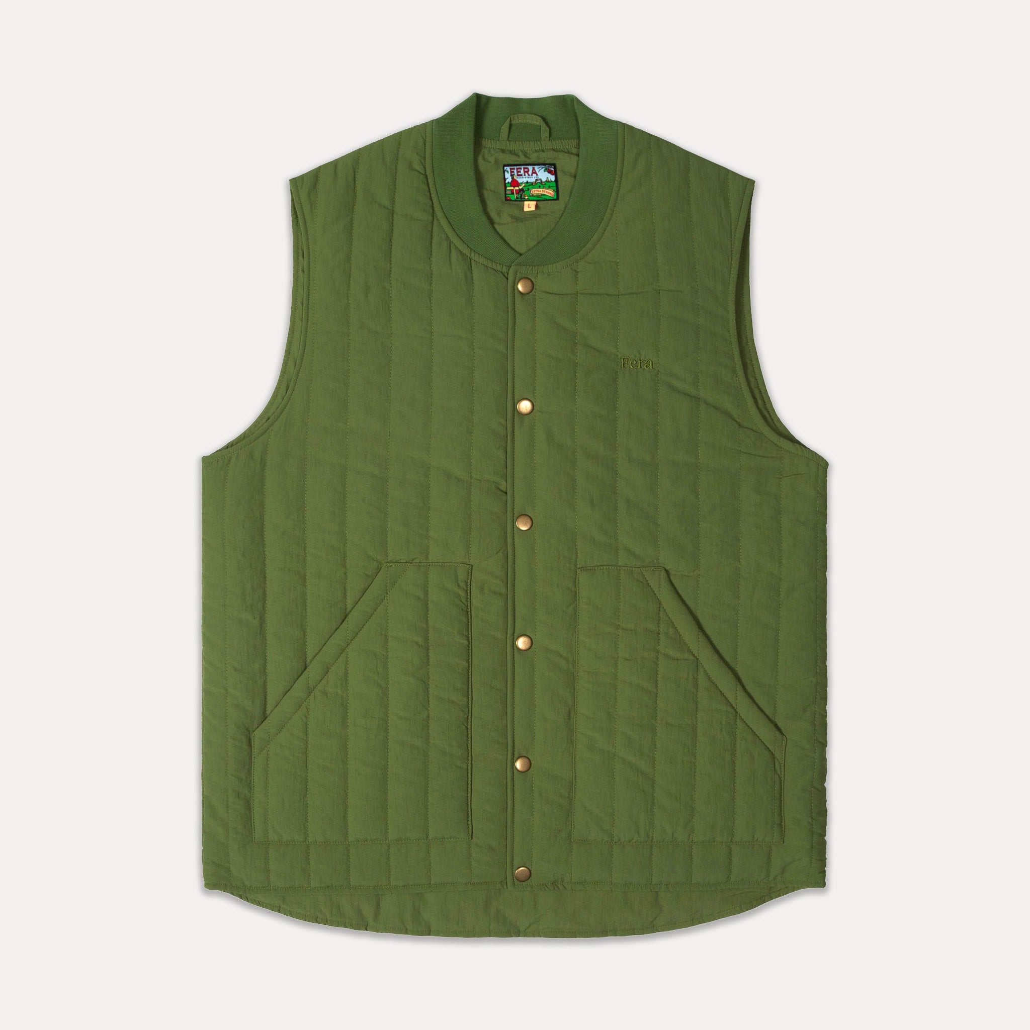 Fera Quilted Gilet - Green