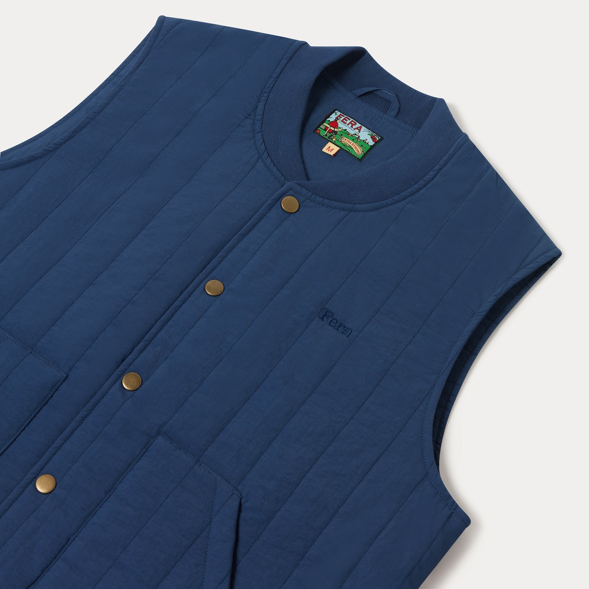 Quilted Gilet - Navy