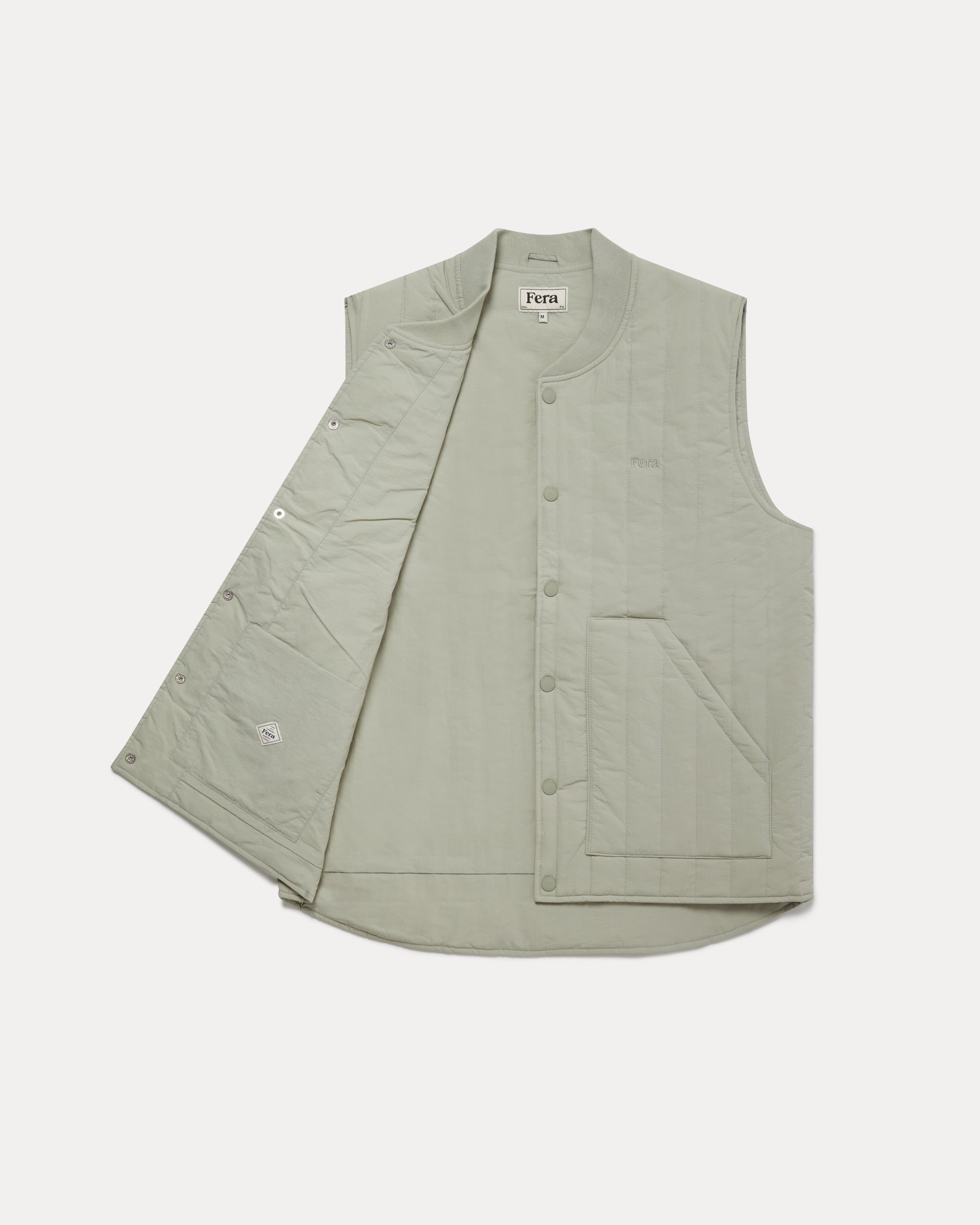 Quilted Gilet - Stone