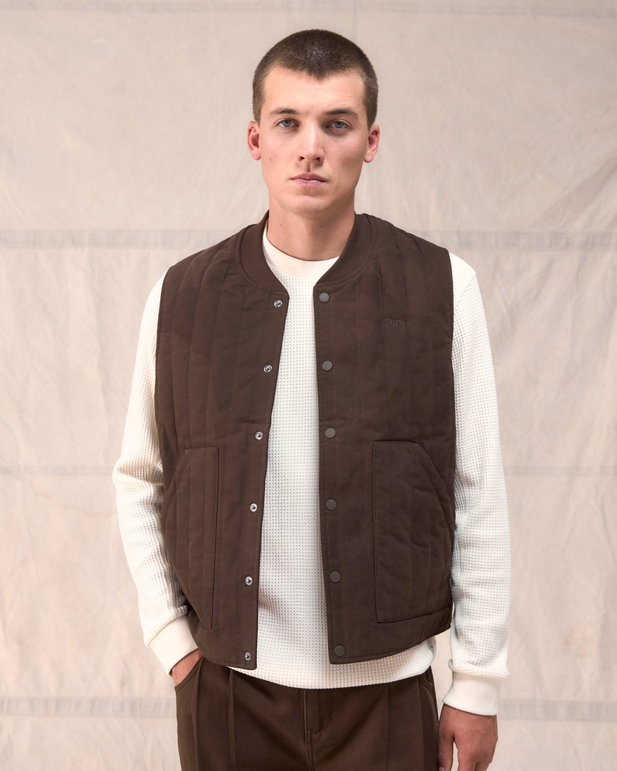 Quilted Gilet - Cotton Camo
