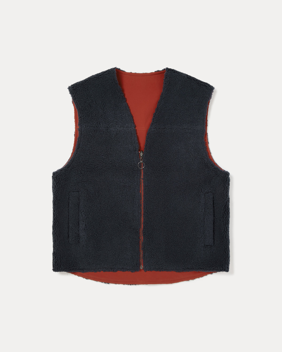 Reversible Sherpa Gilet - Red