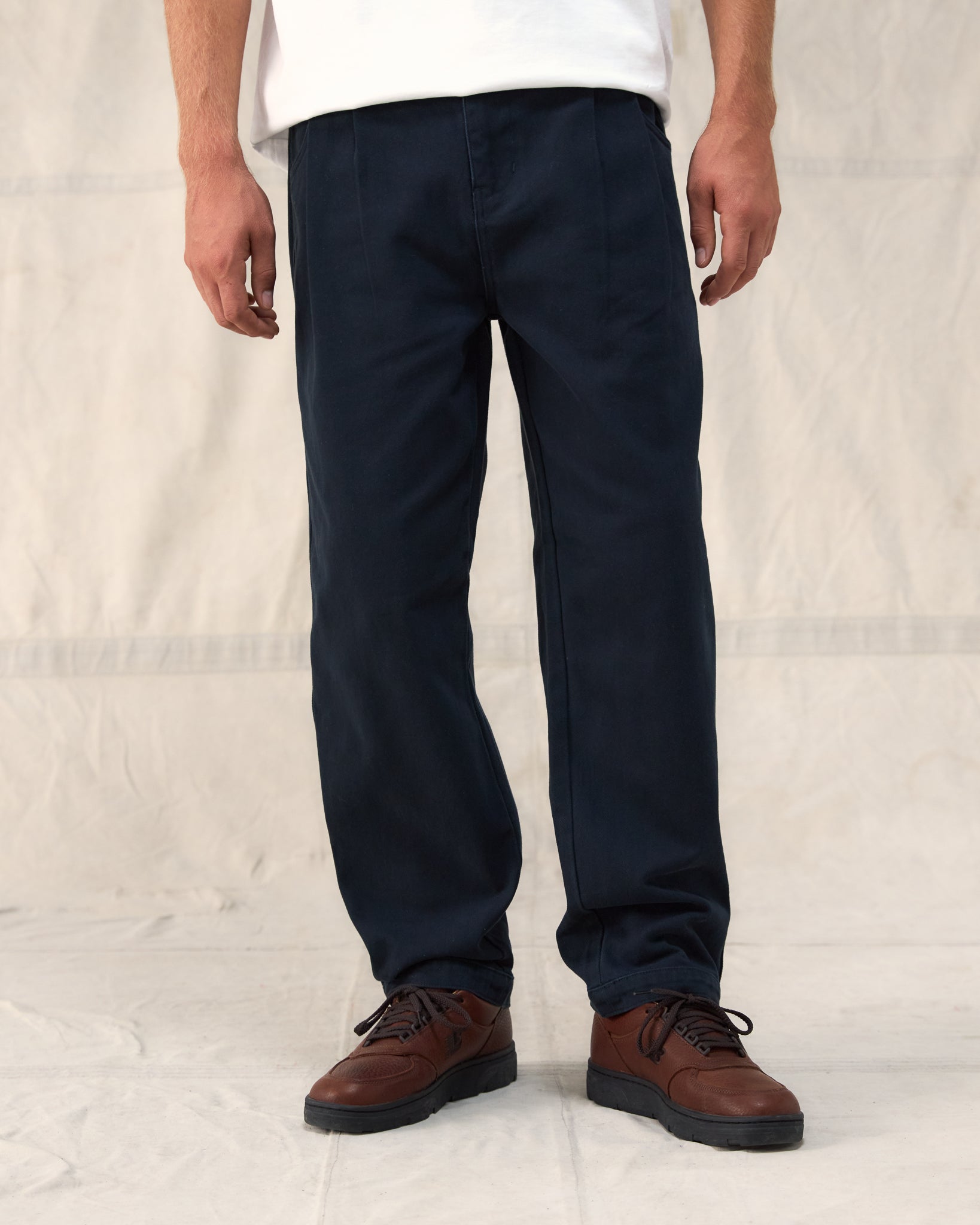The Fera Uniform Trouser in Navy Cotton